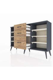 Arges Konsol 6 Raflı 3 Çekmeceli 132x30x83 - S144M012V15A