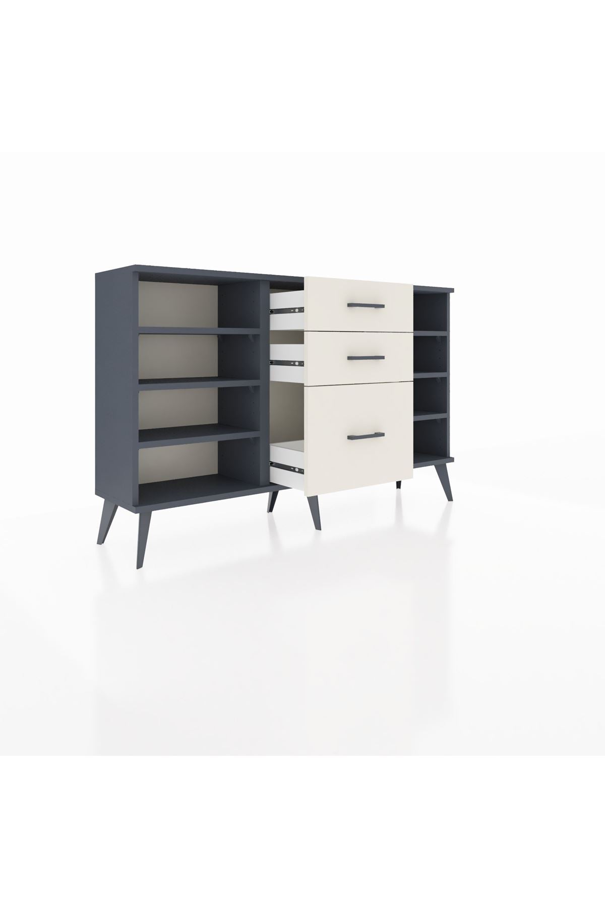 Arges Konsol 6 Raflı 3 Çekmeceli 132x30x83 - S144M012V16A
