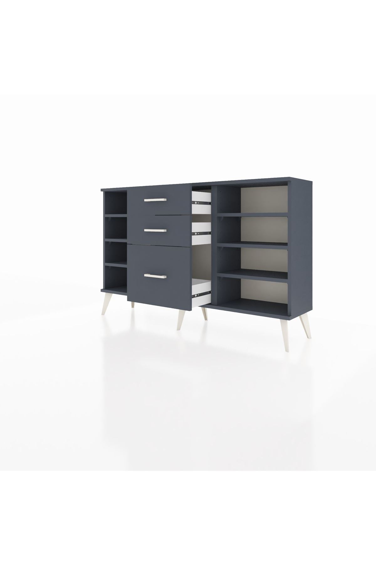 Arges Konsol 6 Raflı 3 Çekmeceli 132x30x83 - S144M012V17A