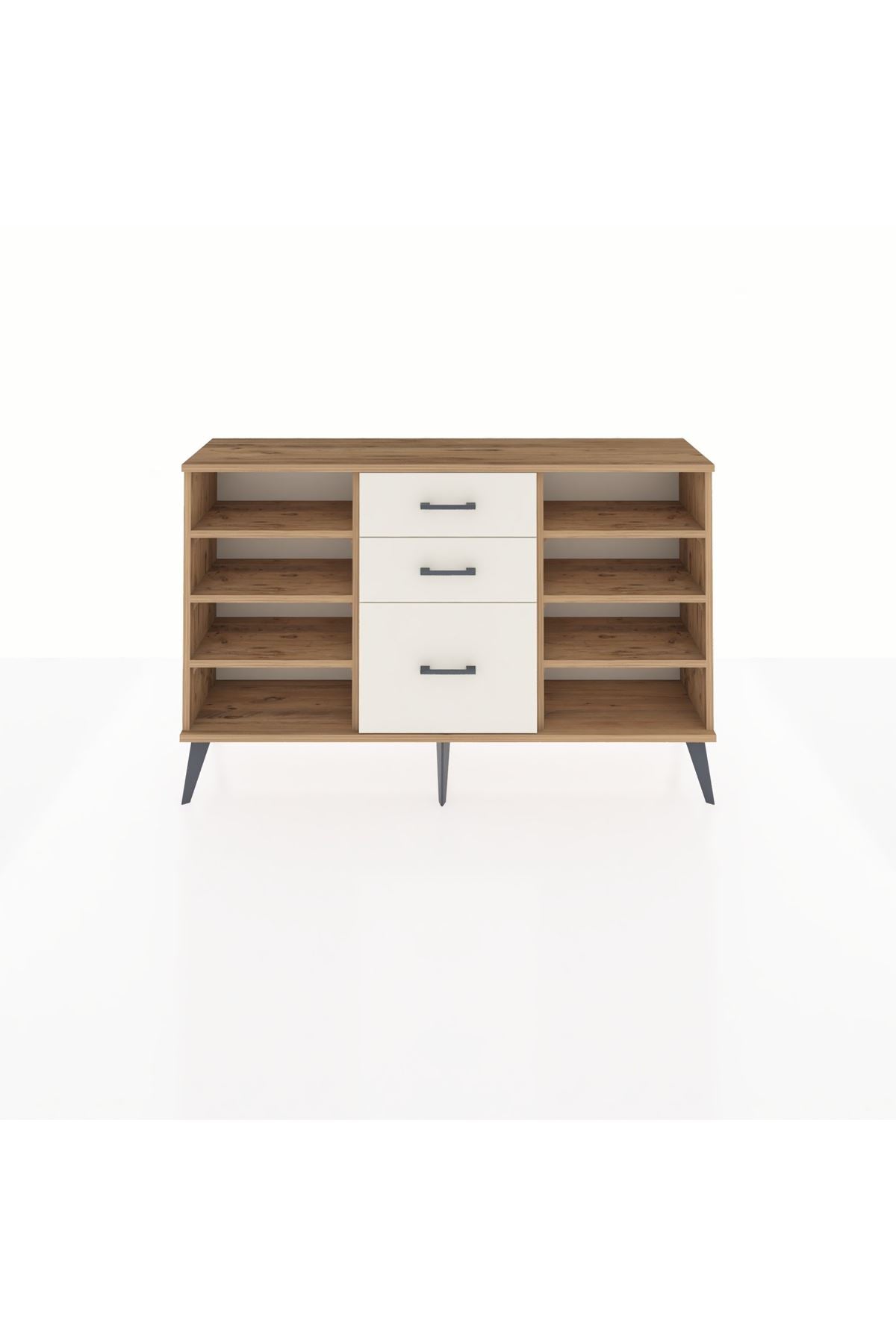 Arges Konsol 6 Raflı 3 Çekmeceli 132x30x83 - S144M012V19A