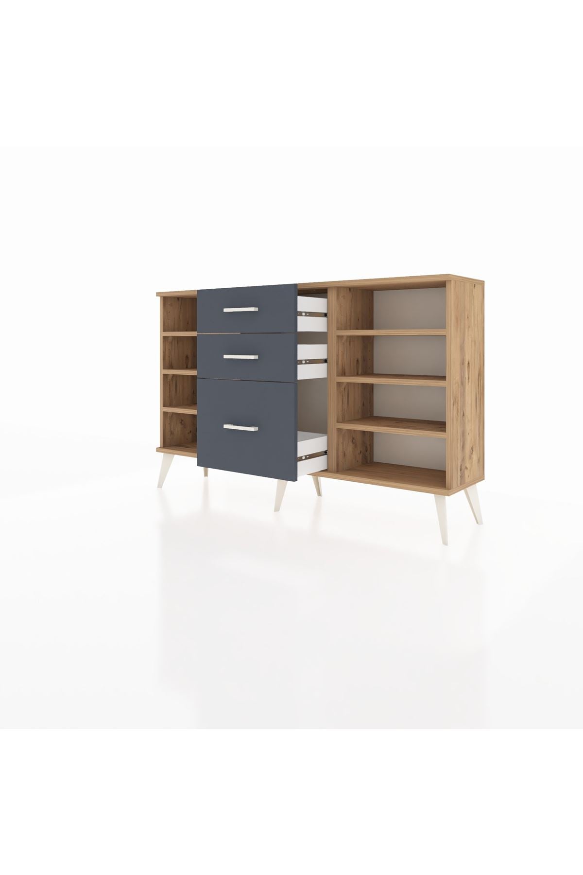 Arges Konsol 6 Raflı 3 Çekmeceli 132x30x83 - S144M012V20A