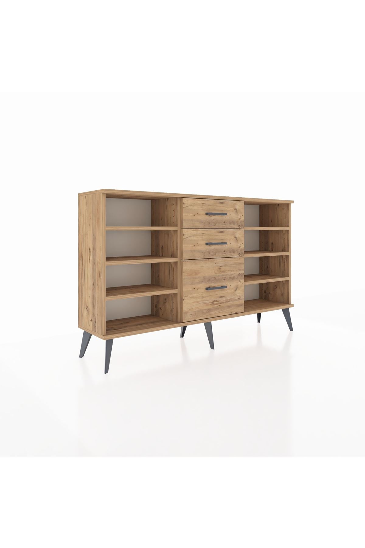 Arges Konsol 6 Raflı 3 Çekmeceli 132x30x83 - S144M012V21A