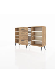 Arges Konsol 6 Raflı 3 Çekmeceli 132x30x83 - S144M012V24A