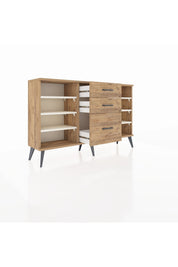 Arges Konsol 6 Raflı 3 Çekmeceli 132x30x83 - S144M012V24A