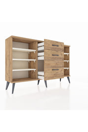 Arges Konsol 6 Raflı 3 Çekmeceli 132x30x83 - S144M012V24A