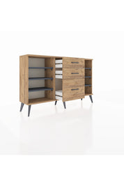 Arges Konsol 6 Raflı 3 Çekmeceli 132x30x83 - S144M012V27A