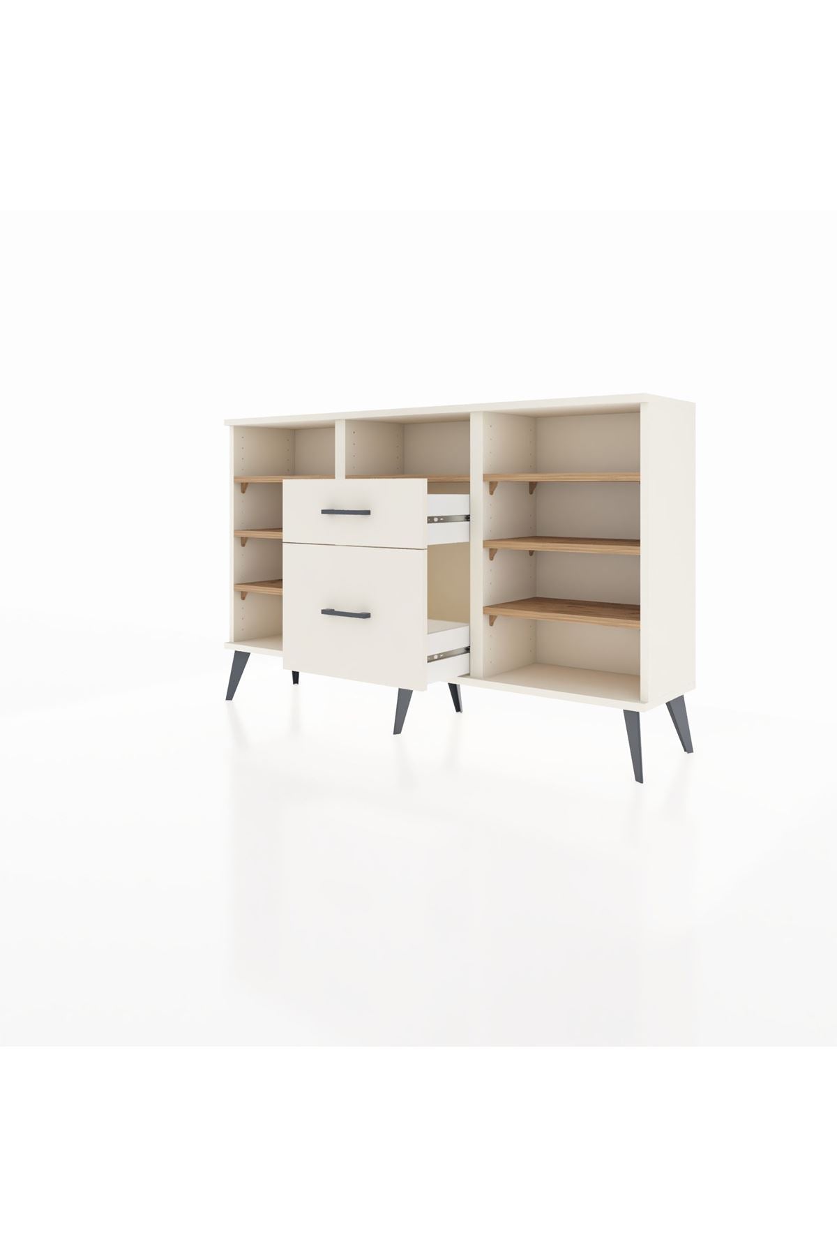 Arges Konsol 7 Raflı 2 Çekmeceli 132x30x83 - S144M013V01A
