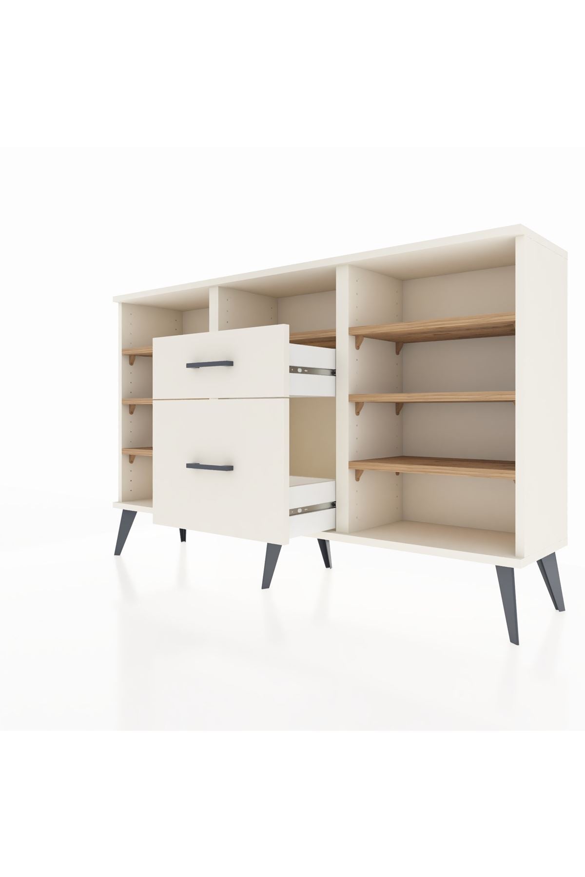 Arges Konsol 7 Raflı 2 Çekmeceli 132x30x83 - S144M013V01A
