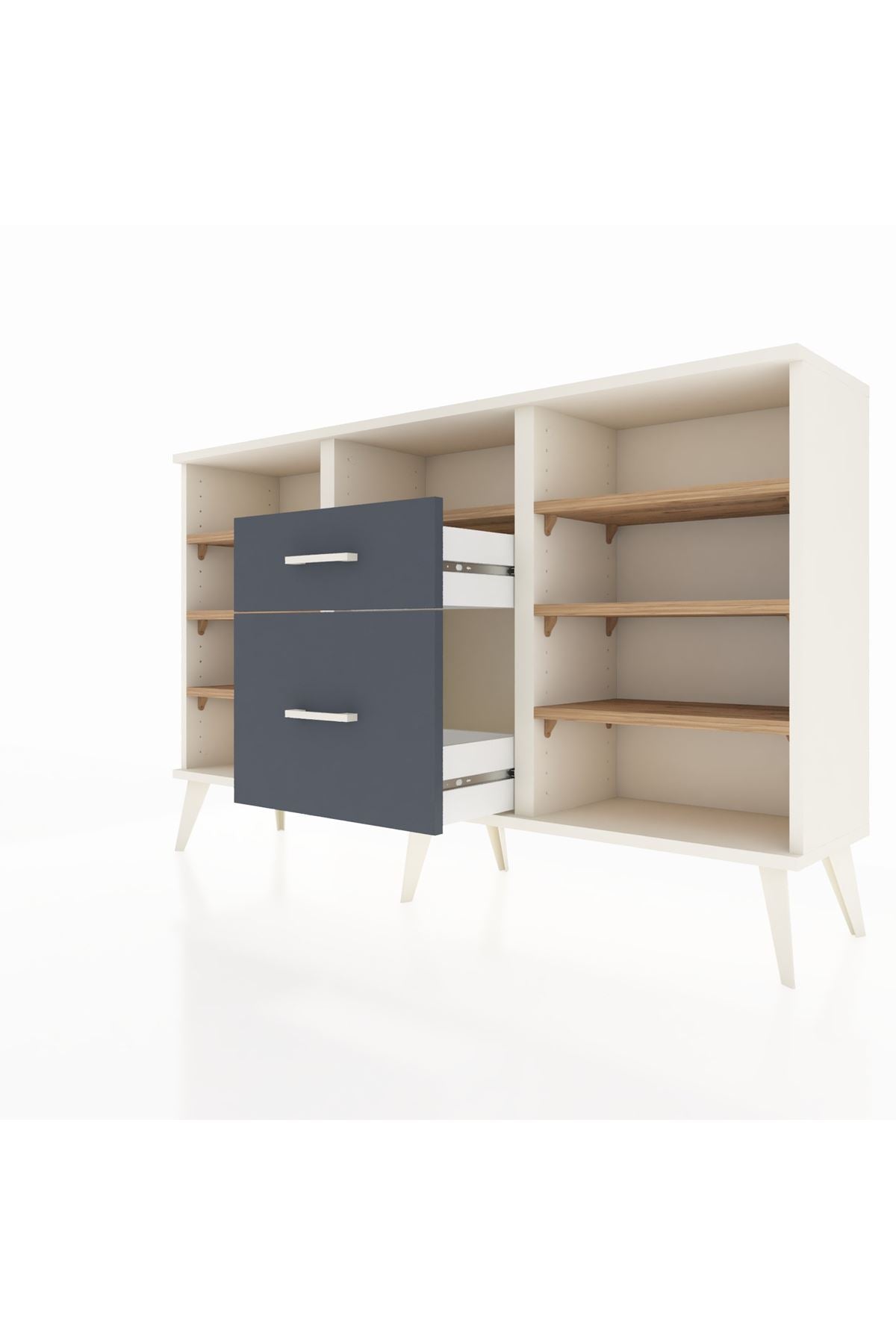 Arges Konsol 7 Raflı 2 Çekmeceli 132x30x83 - S144M013V02A