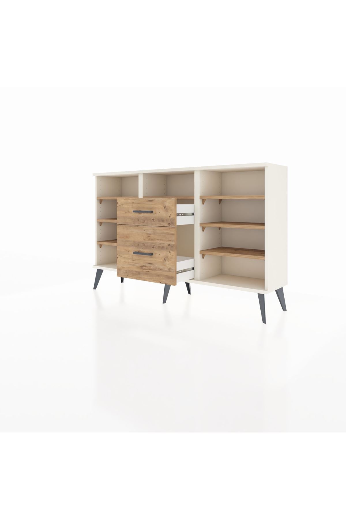 Arges Konsol 7 Raflı 2 Çekmeceli 132x30x83 - S144M013V03A