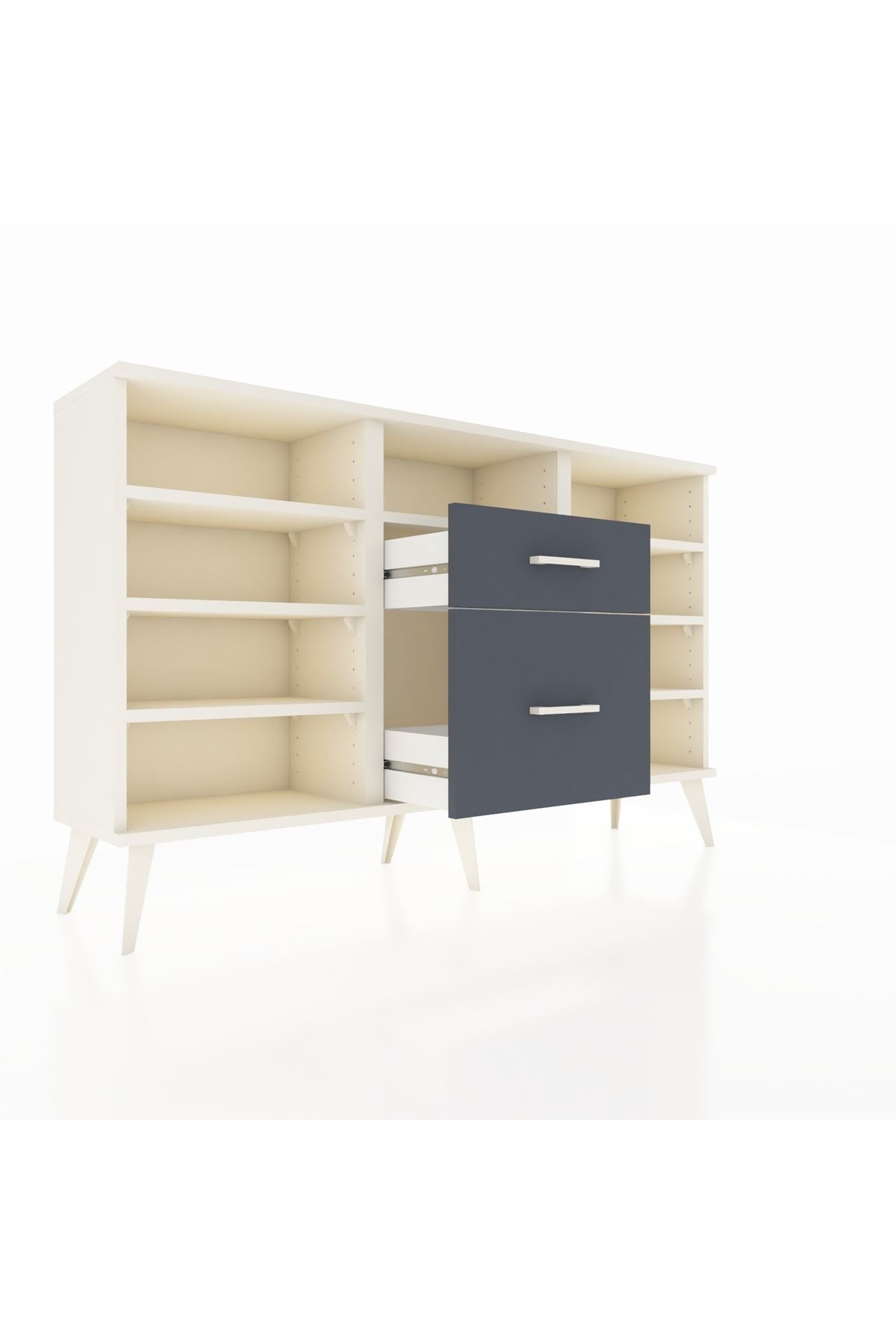 Arges Konsol 7 Raflı 2 Çekmeceli 132x30x83 - S144M013V05A