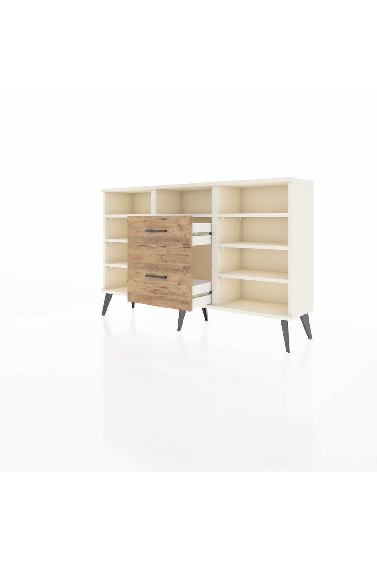 Arges Konsol 7 Raflı 2 Çekmeceli 132x30x83 - S144M013V06A