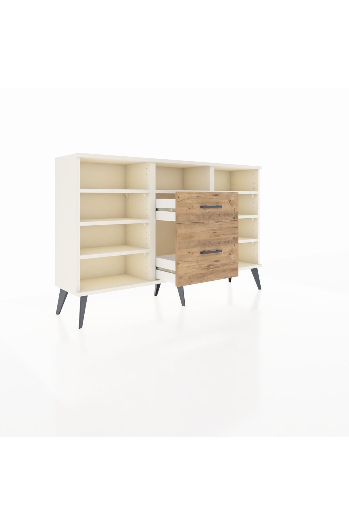 Arges Konsol 7 Raflı 2 Çekmeceli 132x30x83 - S144M013V06A