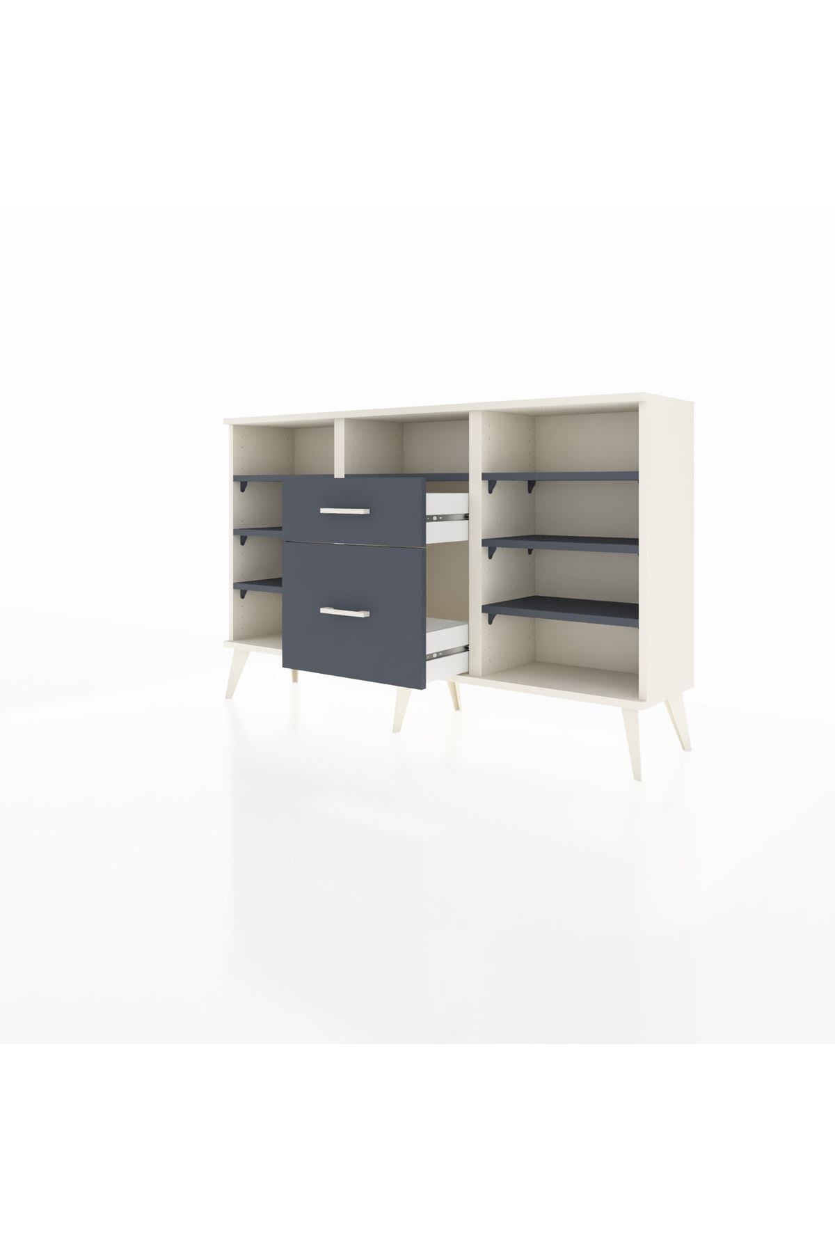 Arges Konsol 7 Raflı 2 Çekmeceli 132x30x83 - S144M013V08A