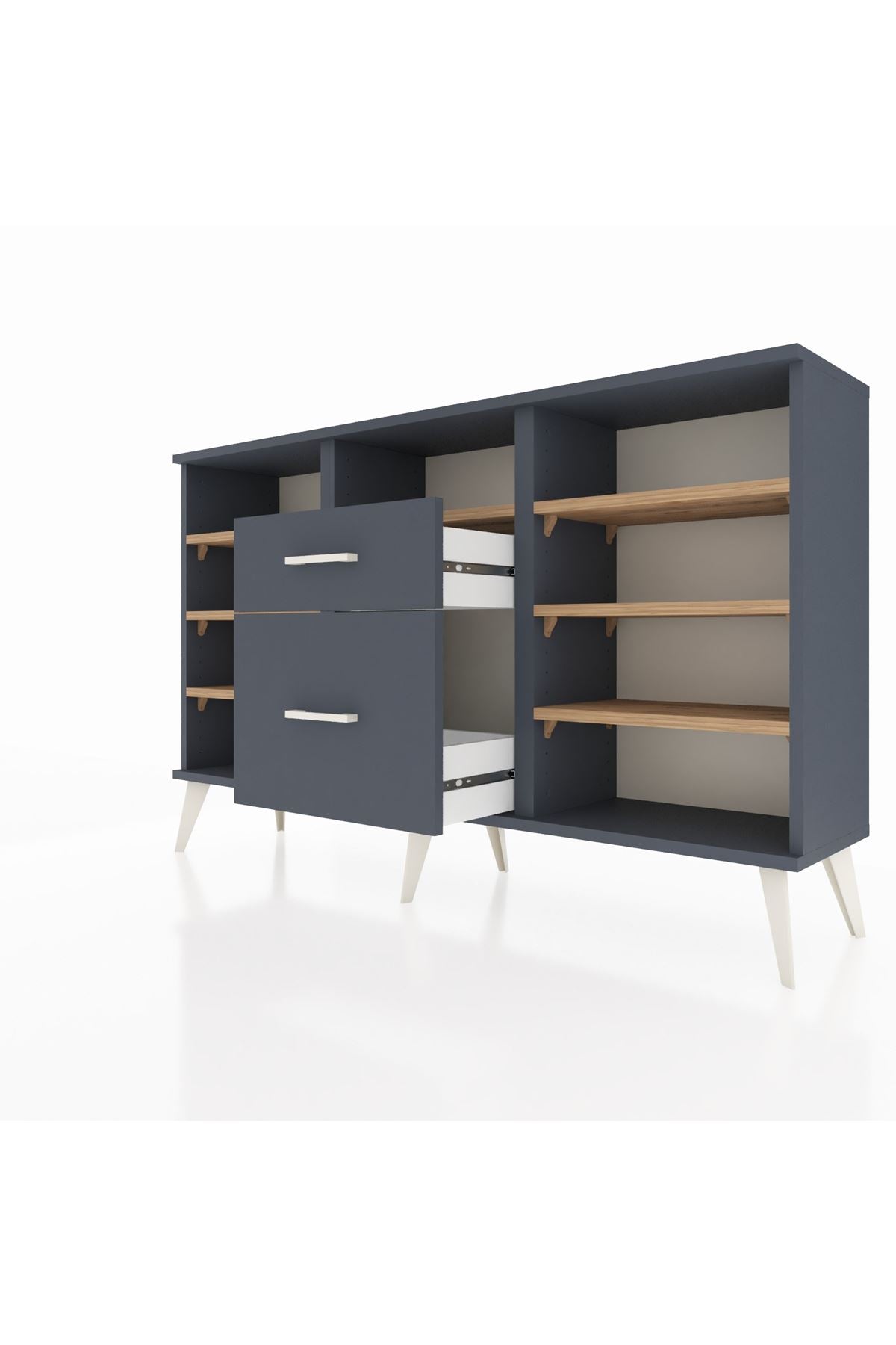 Arges Konsol 7 Raflı 2 Çekmeceli 132x30x83 - S144M013V11A