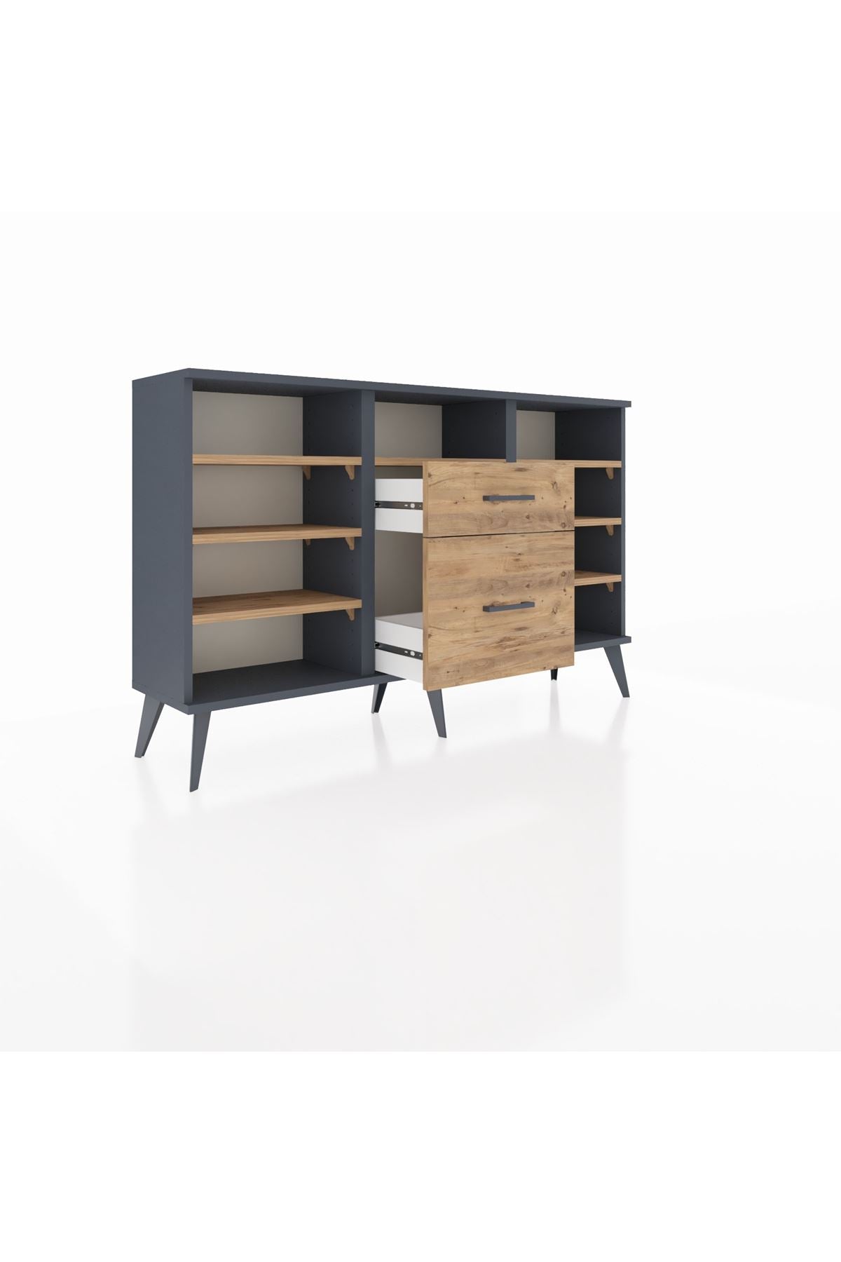 Arges Konsol 7 Raflı 2 Çekmeceli 132x30x83 - S144M013V12A