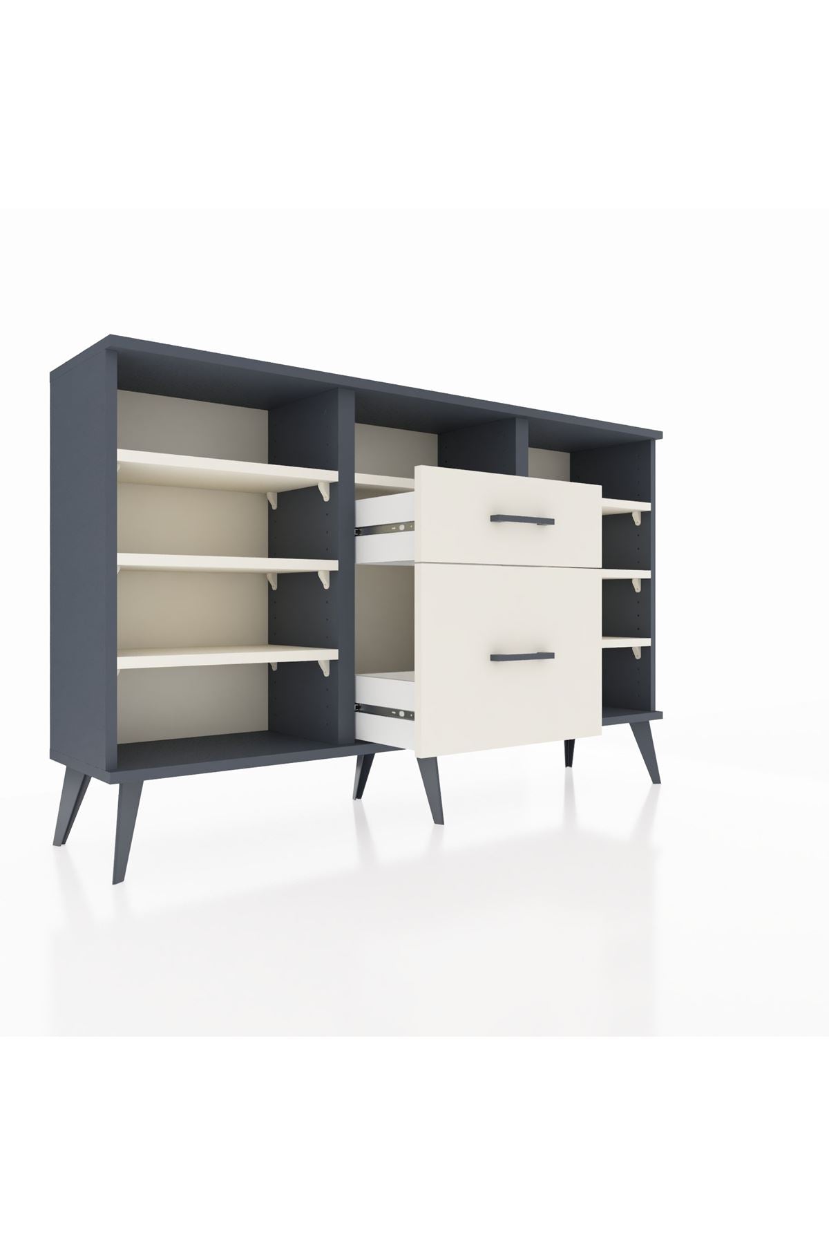 Arges Konsol 7 Raflı 2 Çekmeceli 132x30x83 - S144M013V13A