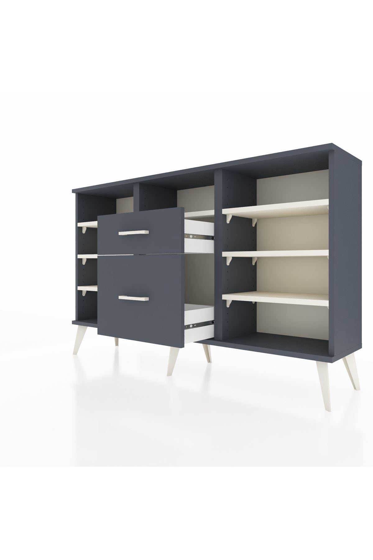 Arges Konsol 7 Raflı 2 Çekmeceli 132x30x83 - S144M013V14A