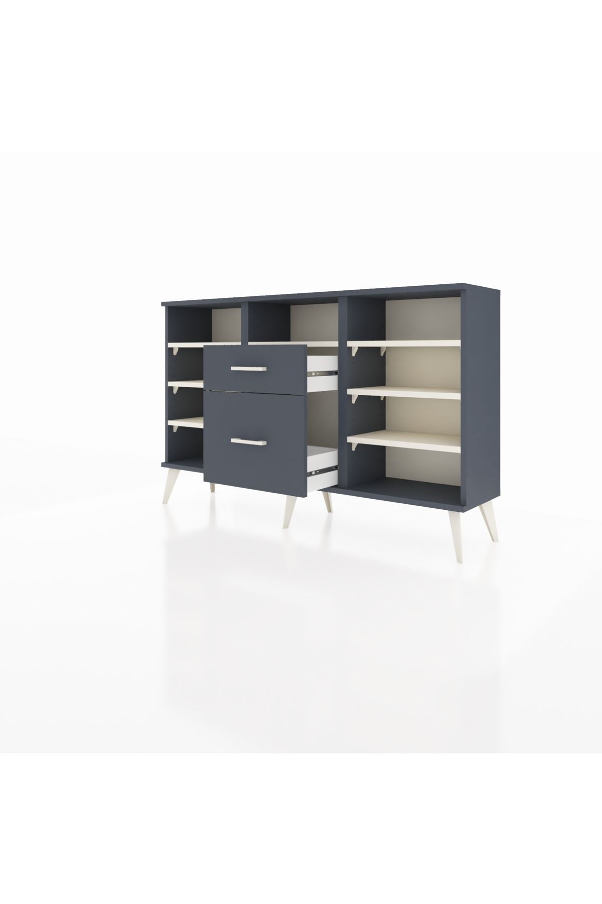 Arges Konsol 7 Raflı 2 Çekmeceli 132x30x83 - S144M013V14A