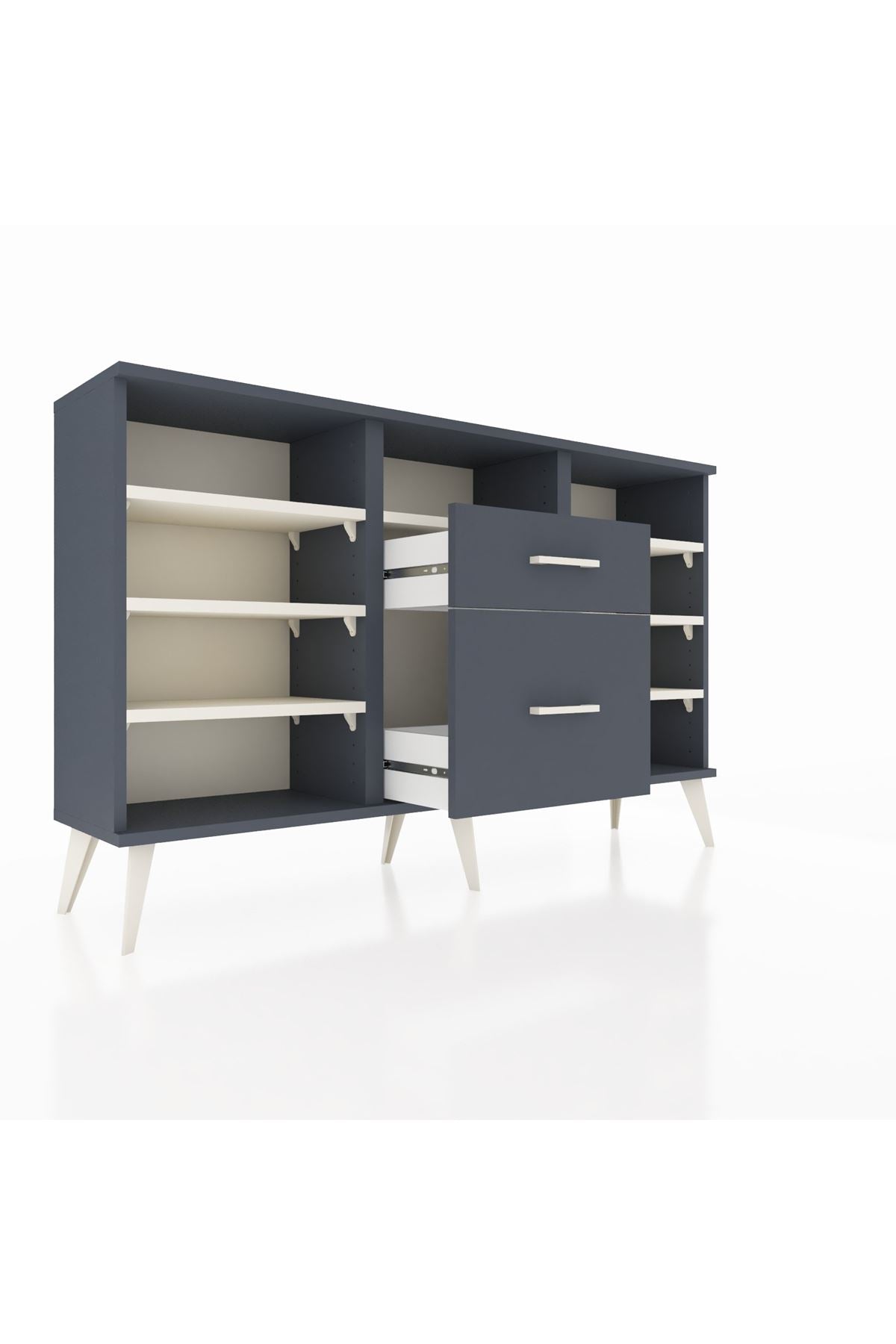 Arges Konsol 7 Raflı 2 Çekmeceli 132x30x83 - S144M013V14A