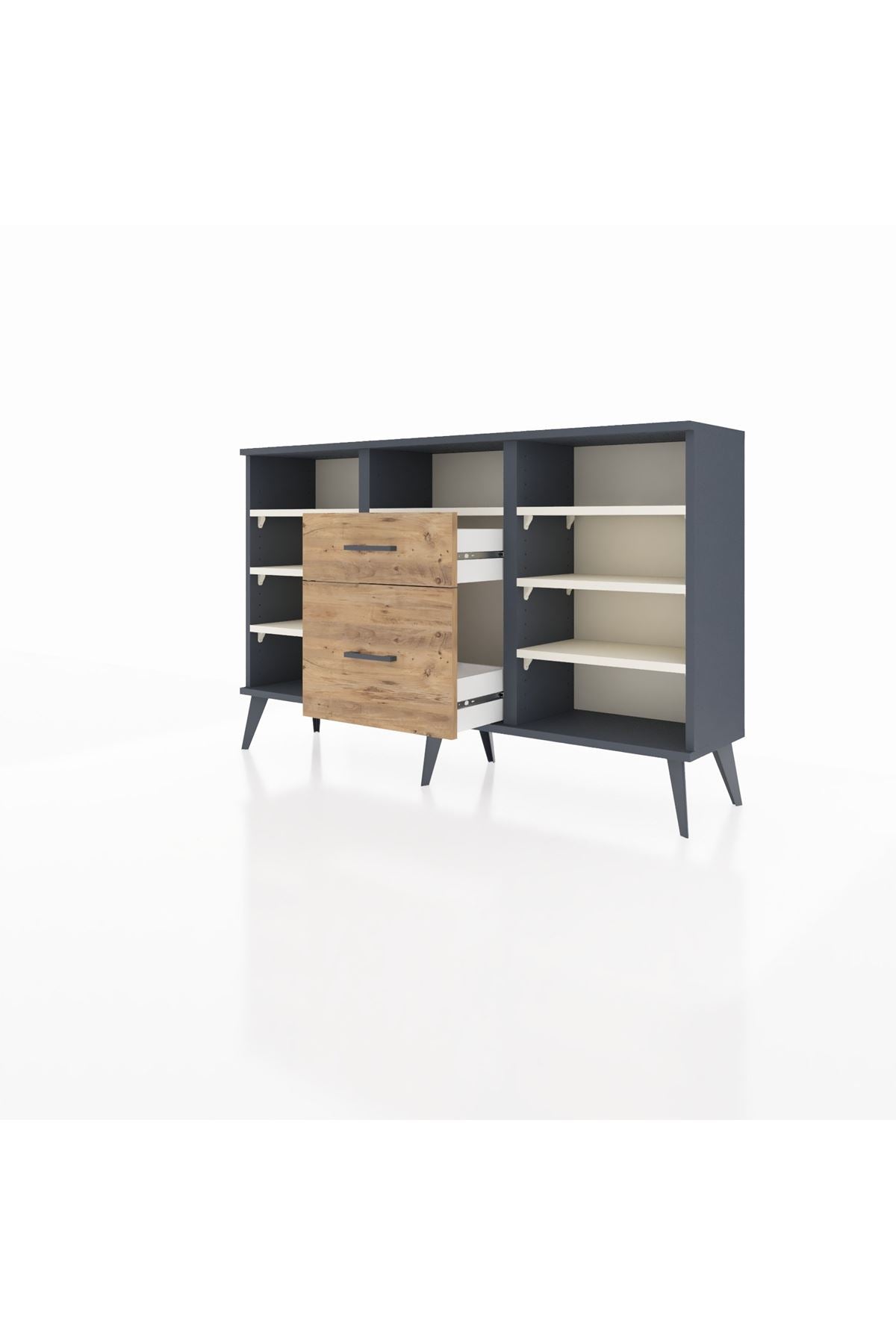 Arges Konsol 7 Raflı 2 Çekmeceli 132x30x83 - S144M013V15A