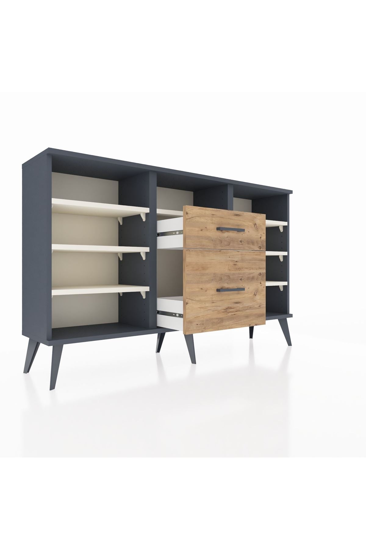 Arges Konsol 7 Raflı 2 Çekmeceli 132x30x83 - S144M013V15A