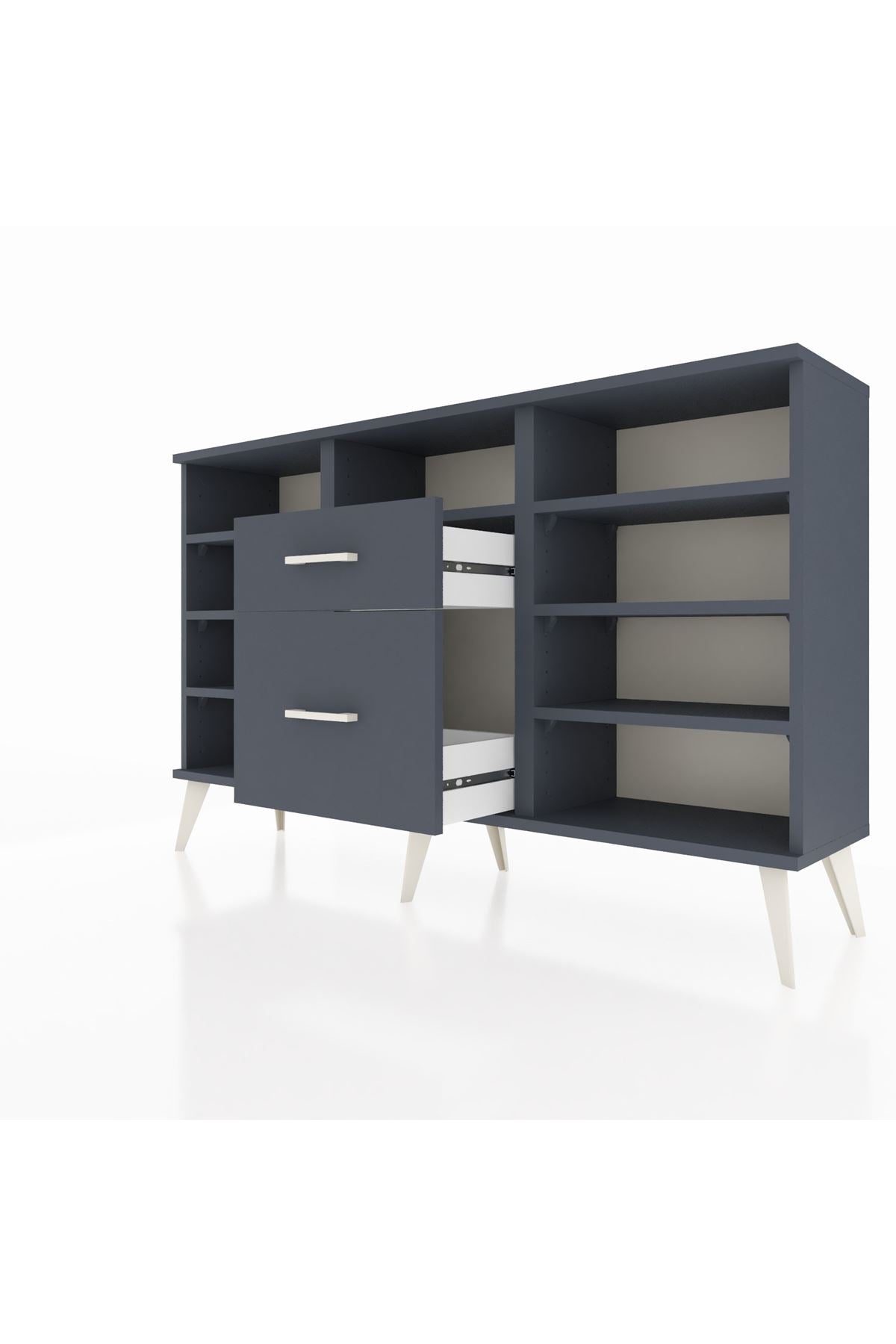 Arges Konsol 7 Raflı 2 Çekmeceli 132x30x83 - S144M013V17A