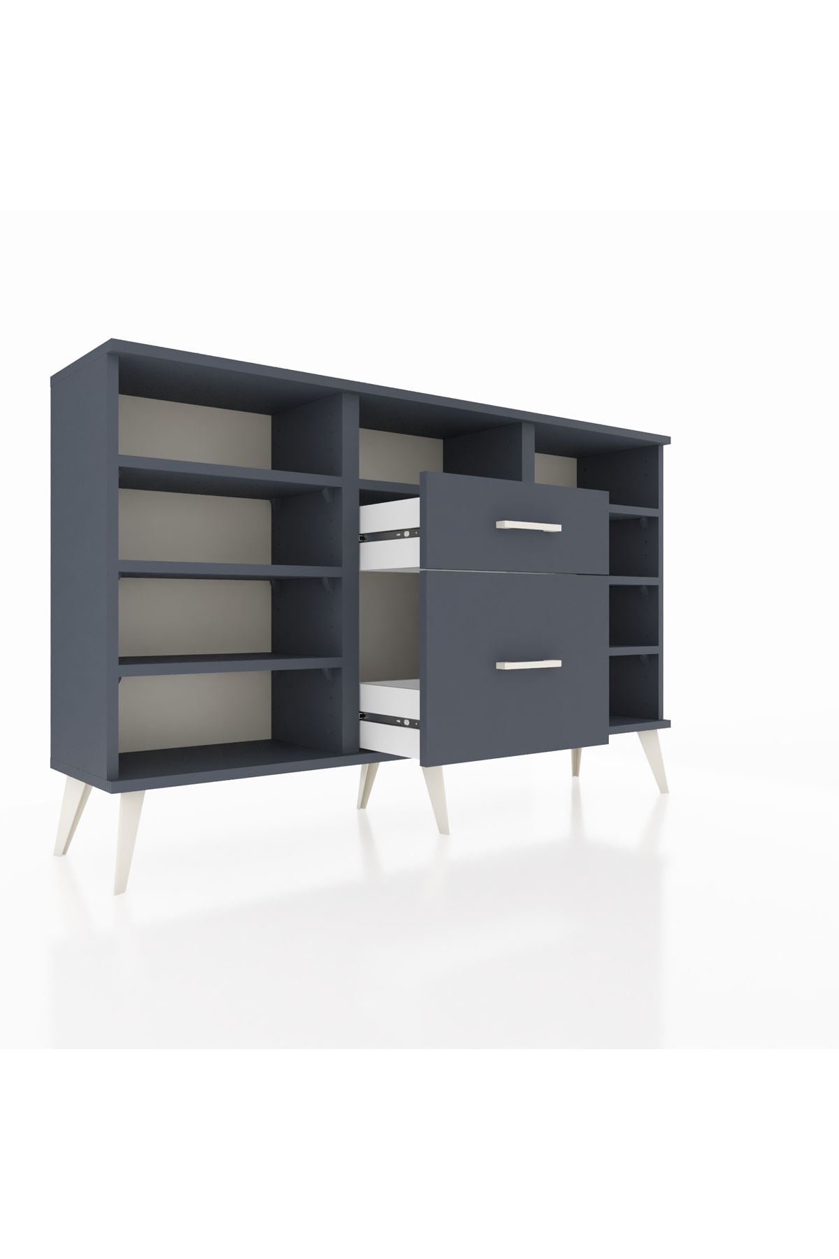 Arges Konsol 7 Raflı 2 Çekmeceli 132x30x83 - S144M013V17A