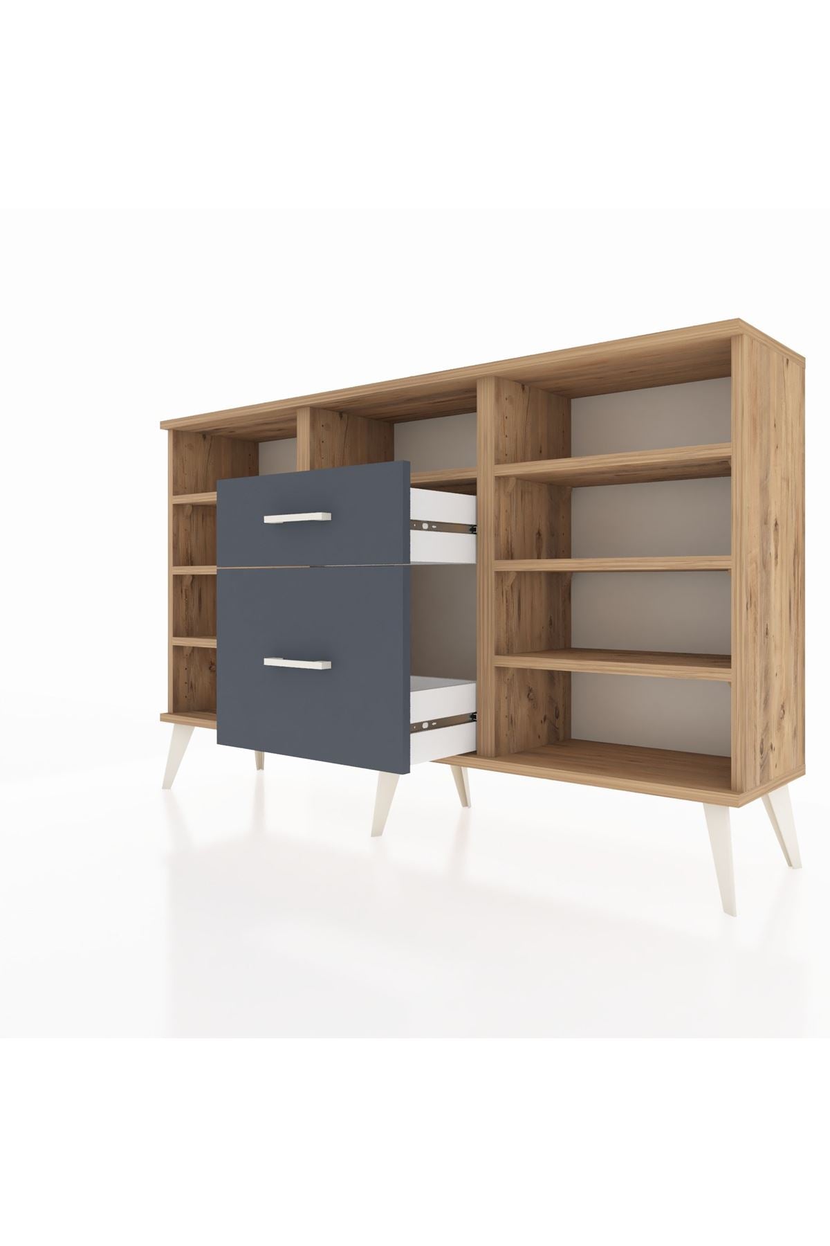 Arges Konsol 7 Raflı 2 Çekmeceli 132x30x83 - S144M013V20A