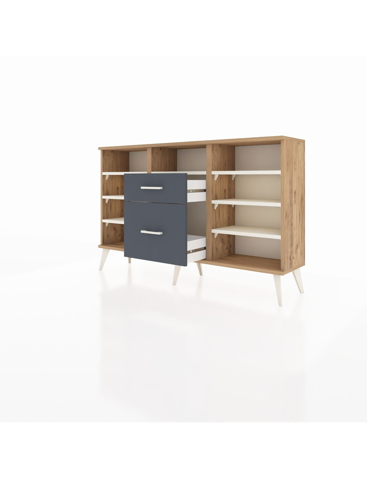 Arges Konsol 7 Raflı 2 Çekmeceli 132x30x83 - S144M013V23A