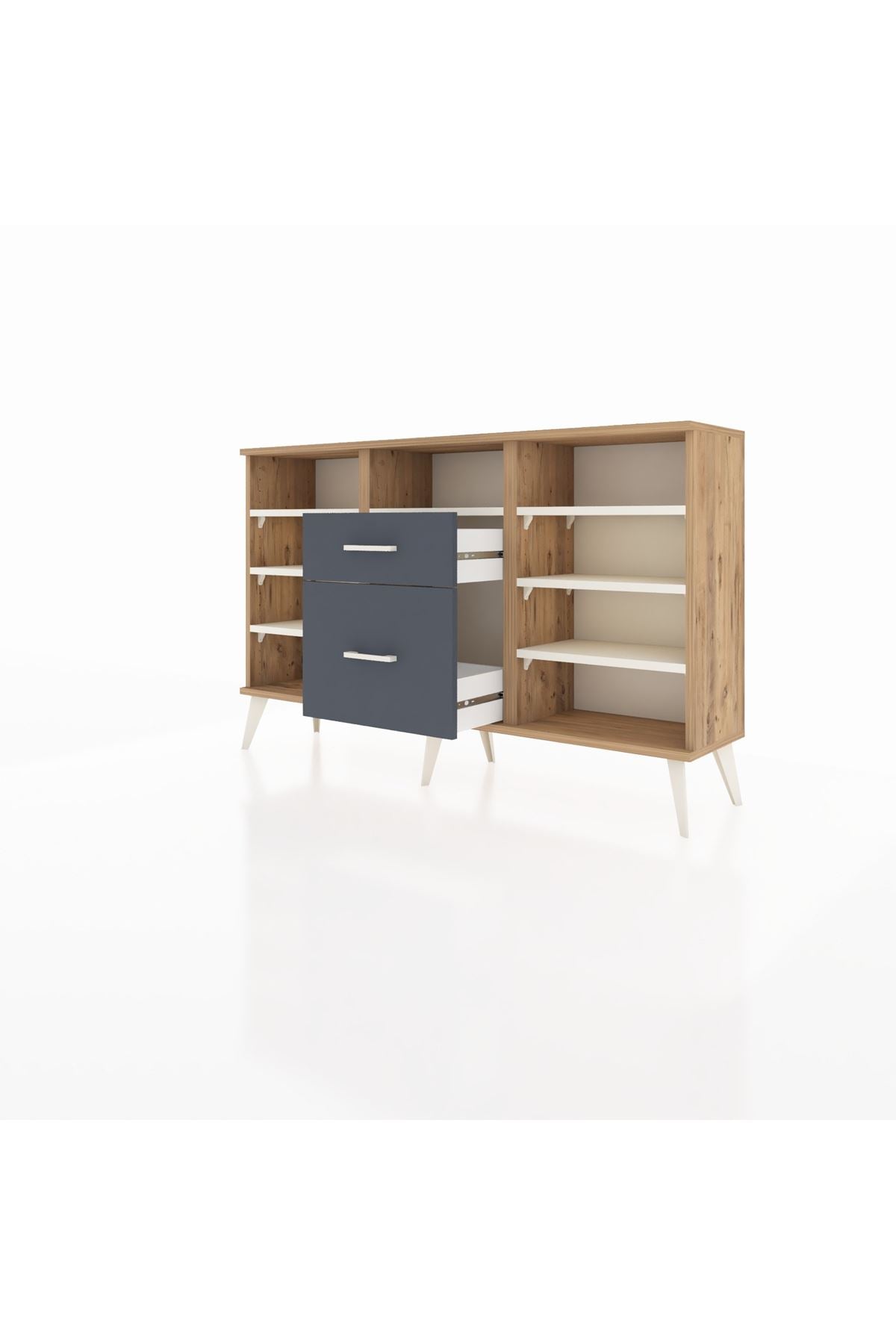 Arges Konsol 7 Raflı 2 Çekmeceli 132x30x83 - S144M013V23A
