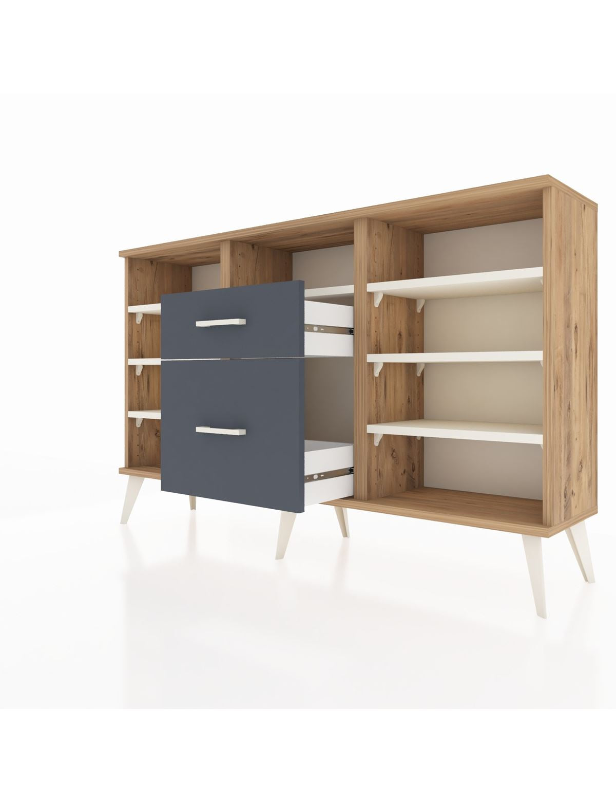 Arges Konsol 7 Raflı 2 Çekmeceli 132x30x83 - S144M013V23A