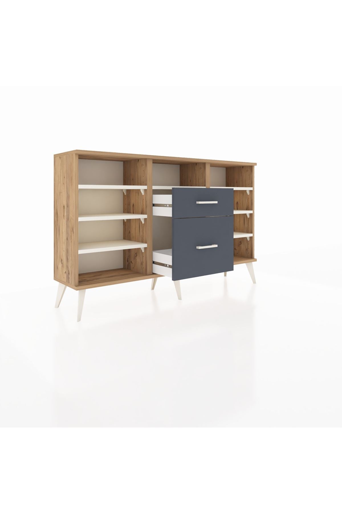 Arges Konsol 7 Raflı 2 Çekmeceli 132x30x83 - S144M013V23A