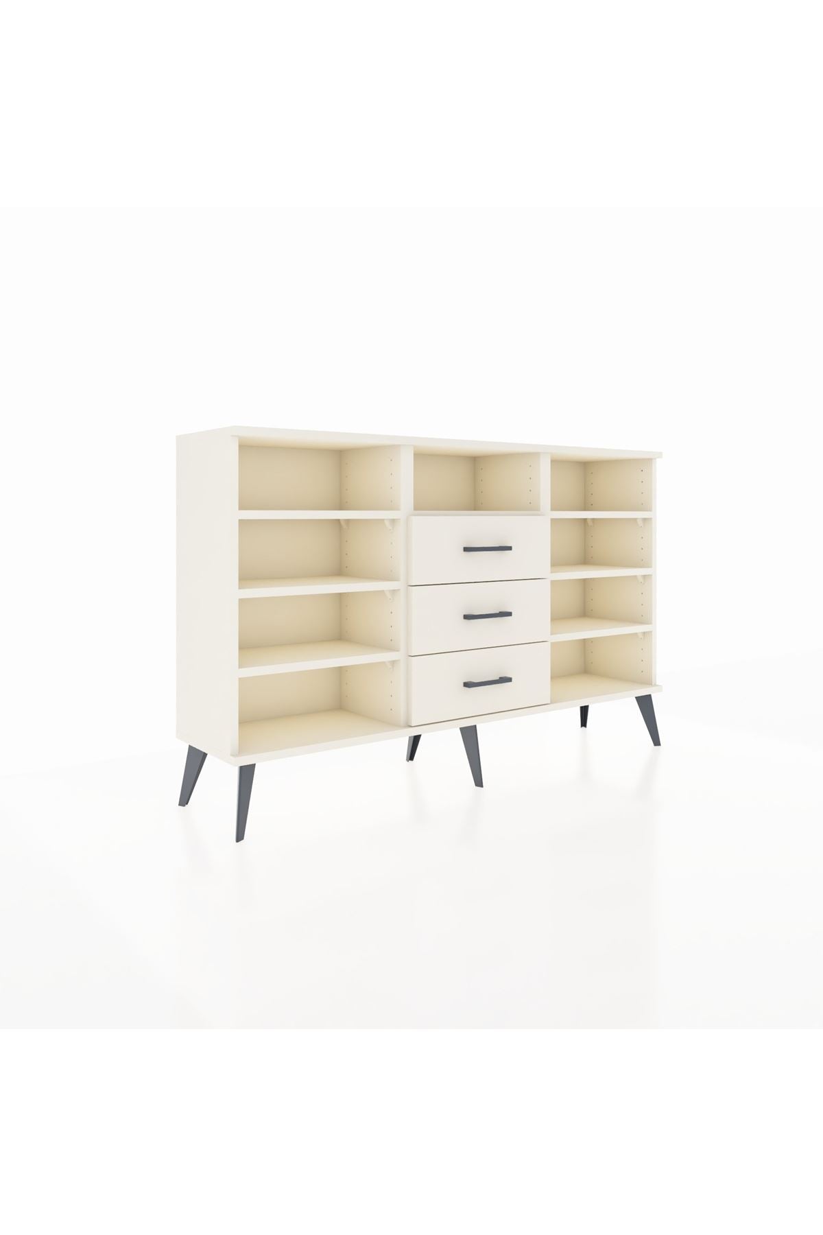 Arges Konsol 7 Raflı 3 Çekmeceli 132x30x83 - S144M014V04A