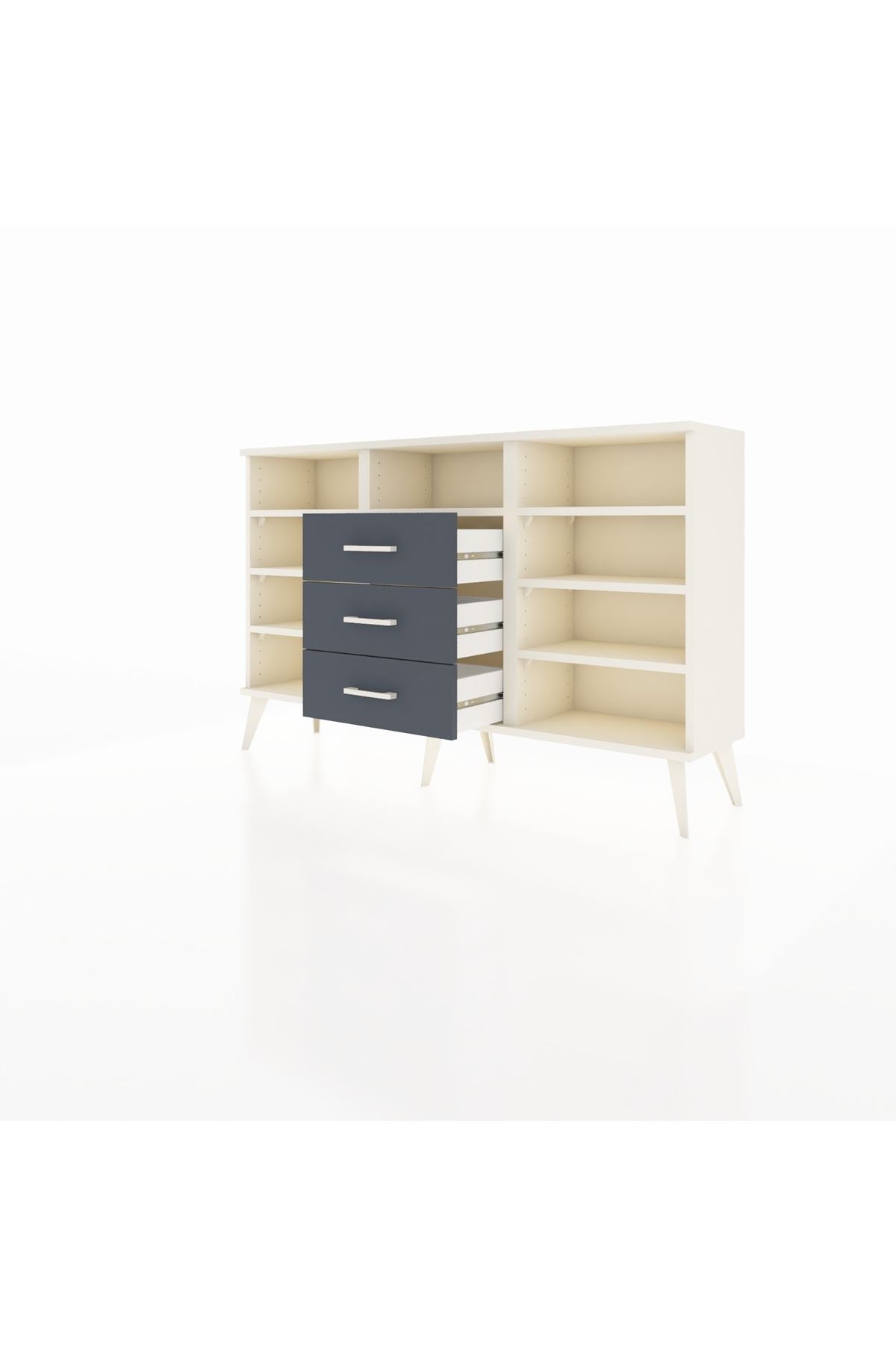 Arges Konsol 7 Raflı 3 Çekmeceli 132x30x83 - S144M014V05A