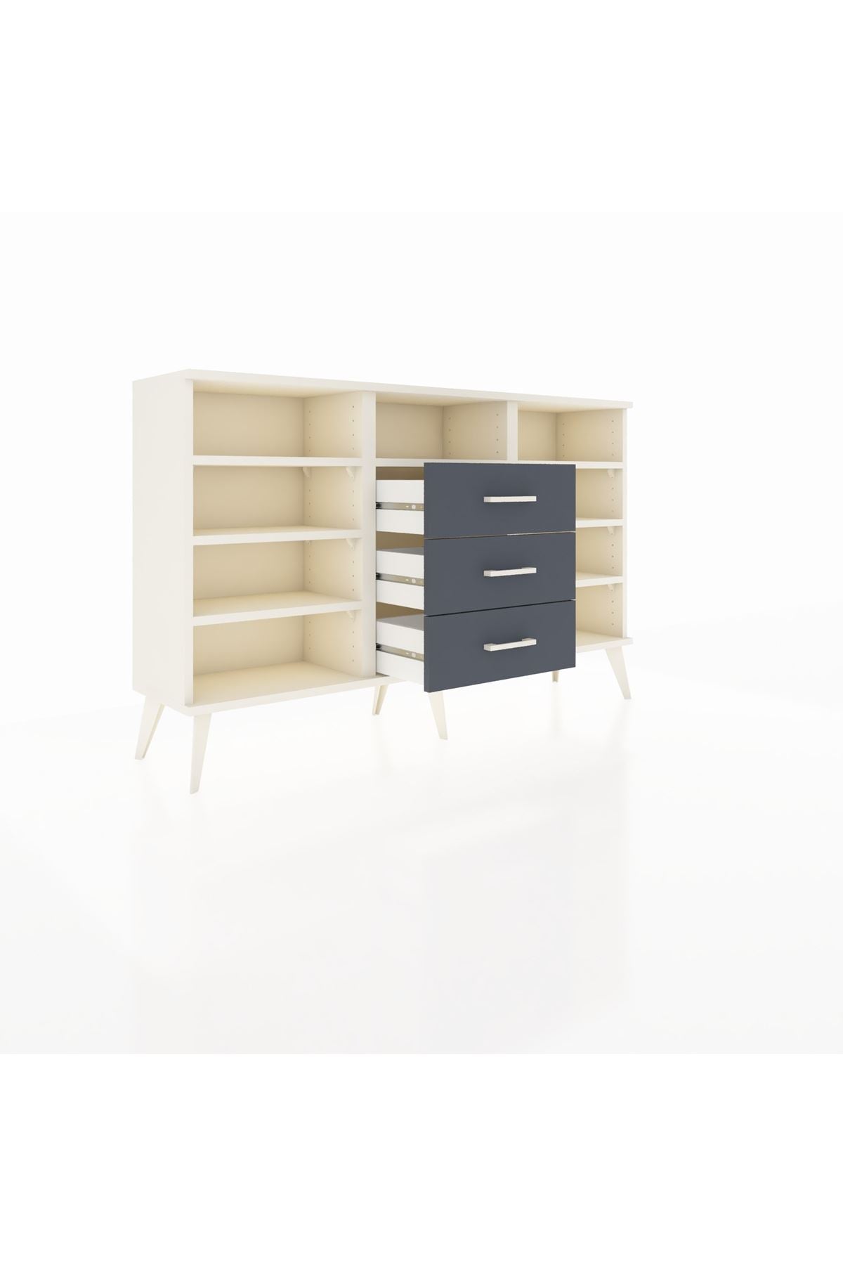 Arges Konsol 7 Raflı 3 Çekmeceli 132x30x83 - S144M014V05A