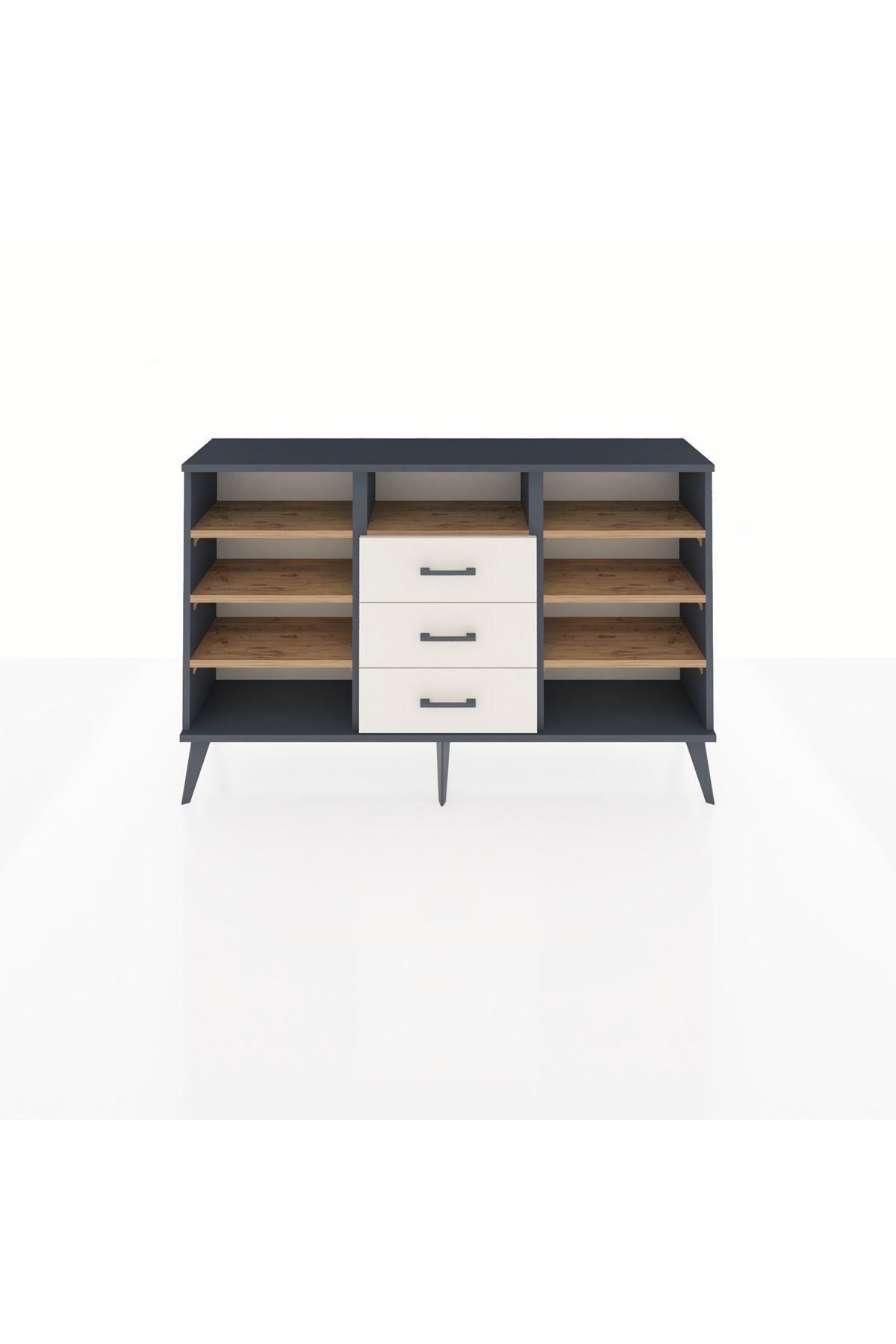 Arges Konsol 7 Raflı 3 Çekmeceli 132x30x83 - S144M014V10A
