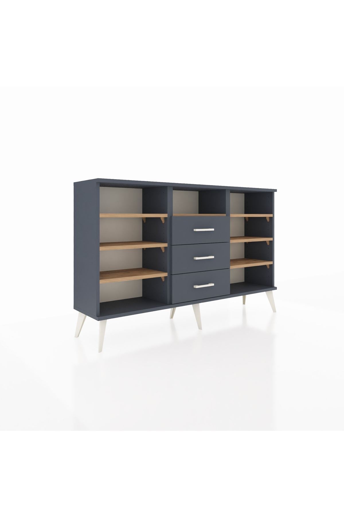 Arges Konsol 7 Raflı 3 Çekmeceli 132x30x83 - S144M014V11A