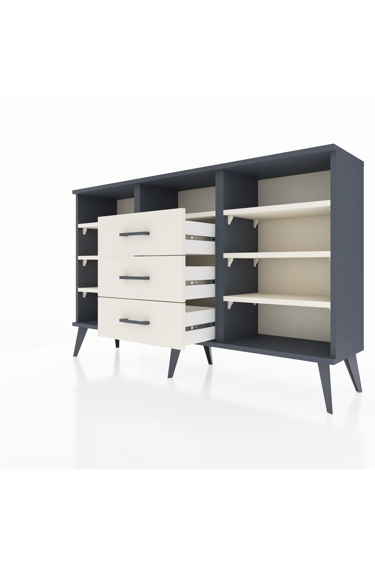 Arges Konsol 7 Raflı 3 Çekmeceli 132x30x83 - S144M014V13A