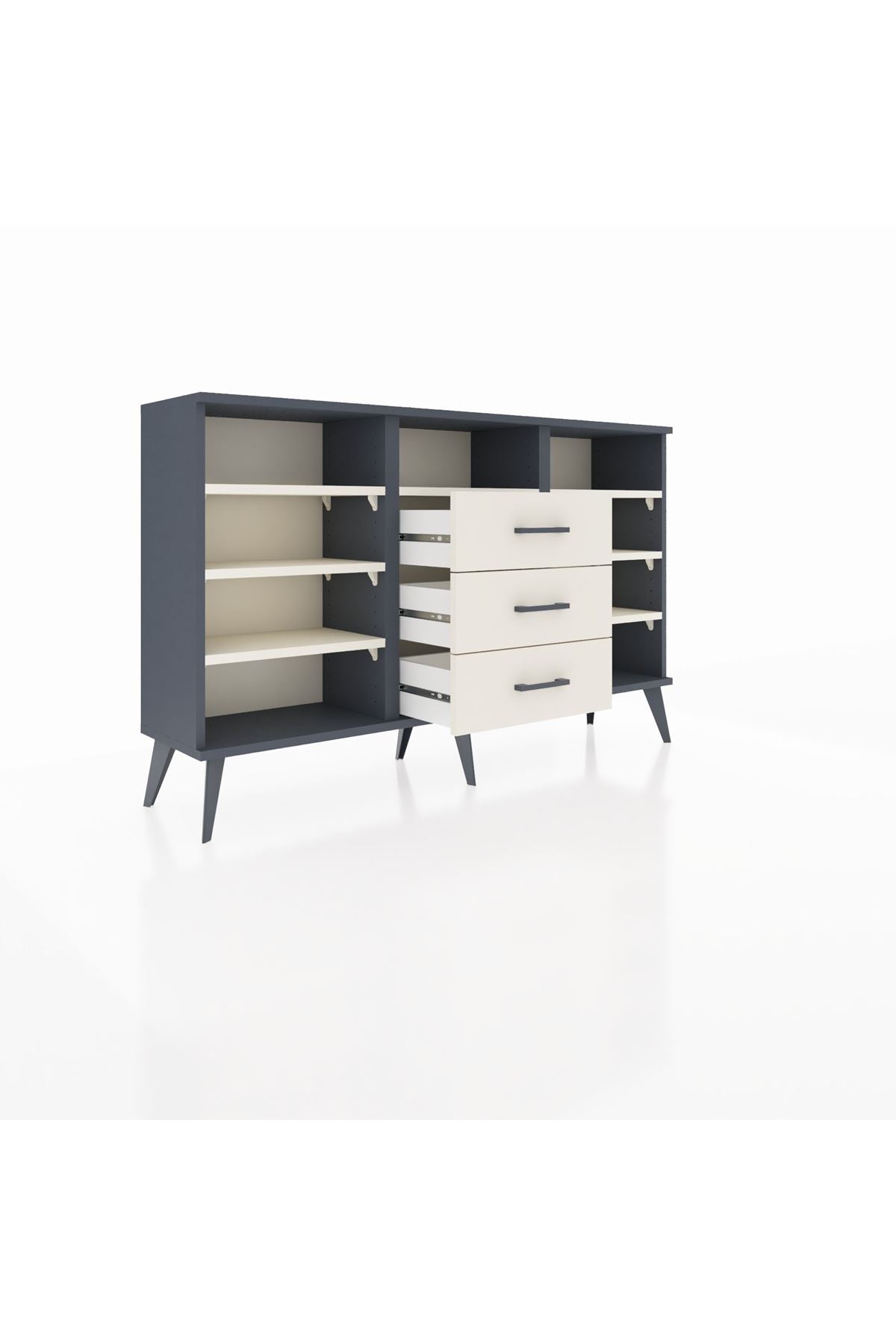 Arges Konsol 7 Raflı 3 Çekmeceli 132x30x83 - S144M014V13A