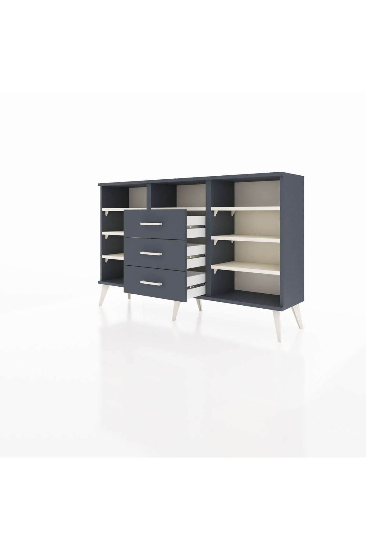 Arges Konsol 7 Raflı 3 Çekmeceli 132x30x83 - S144M014V14A