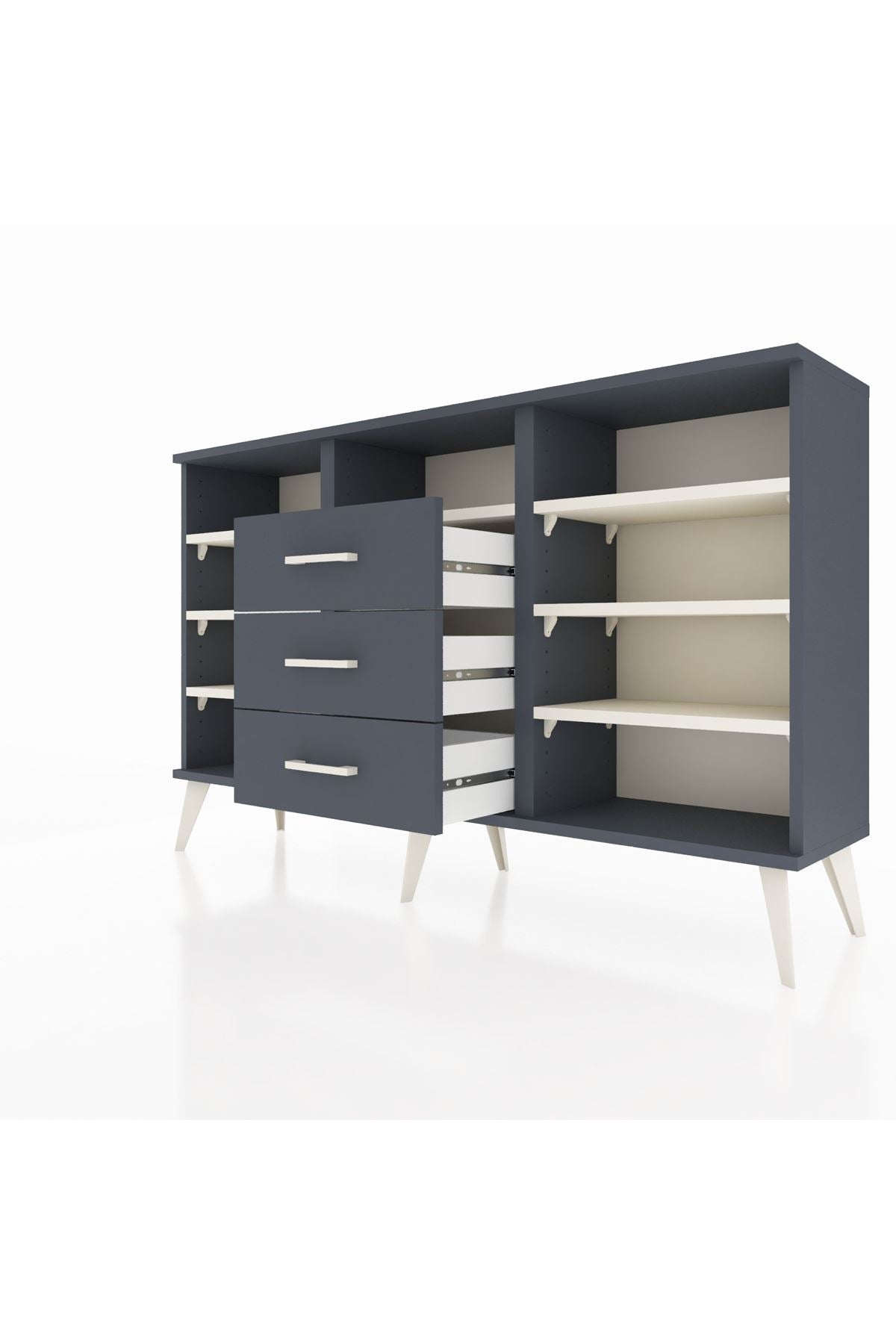 Arges Konsol 7 Raflı 3 Çekmeceli 132x30x83 - S144M014V14A