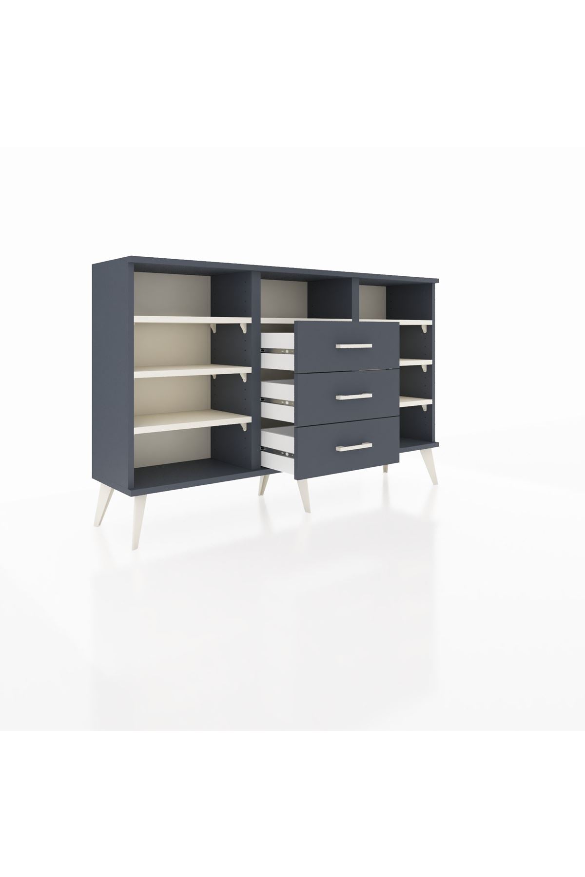 Arges Konsol 7 Raflı 3 Çekmeceli 132x30x83 - S144M014V14A