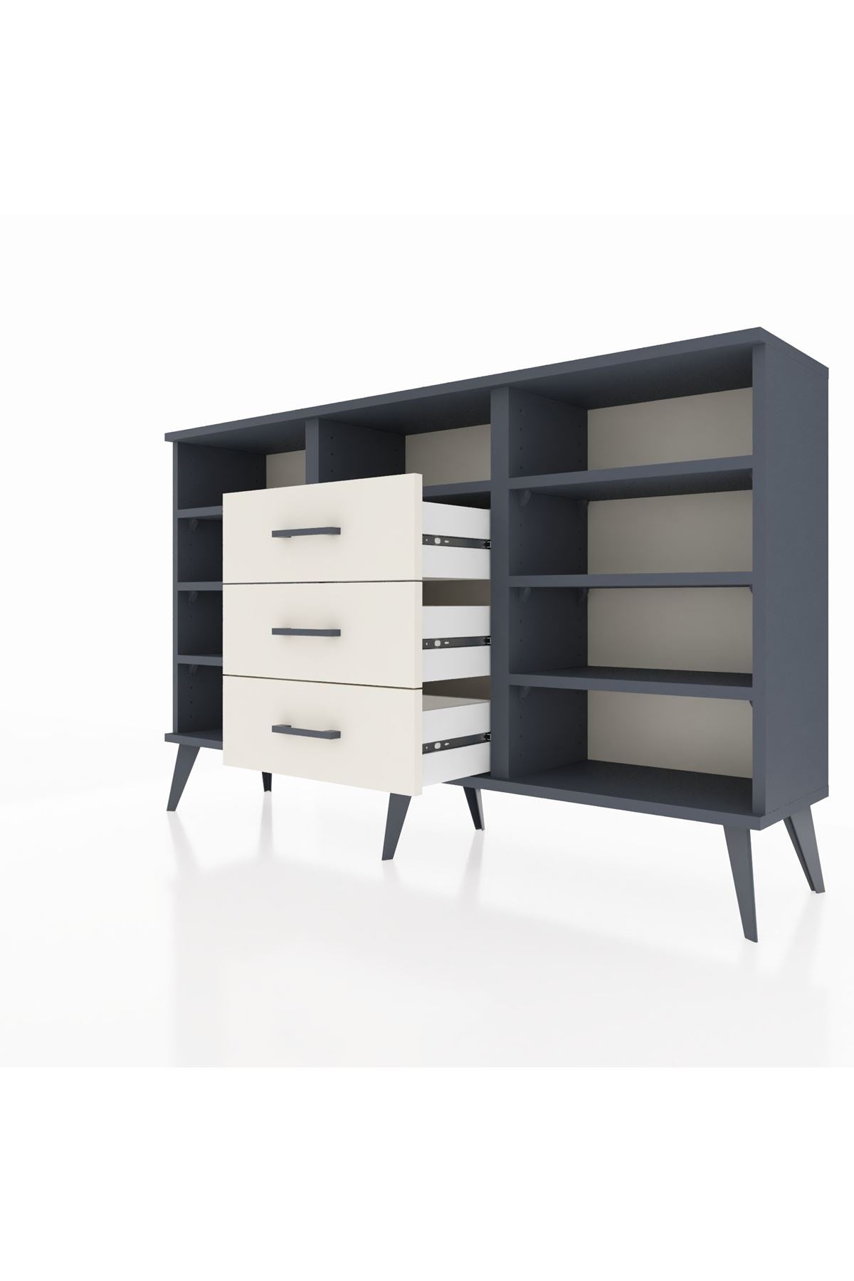 Arges Konsol 7 Raflı 3 Çekmeceli 132x30x83 - S144M014V16A