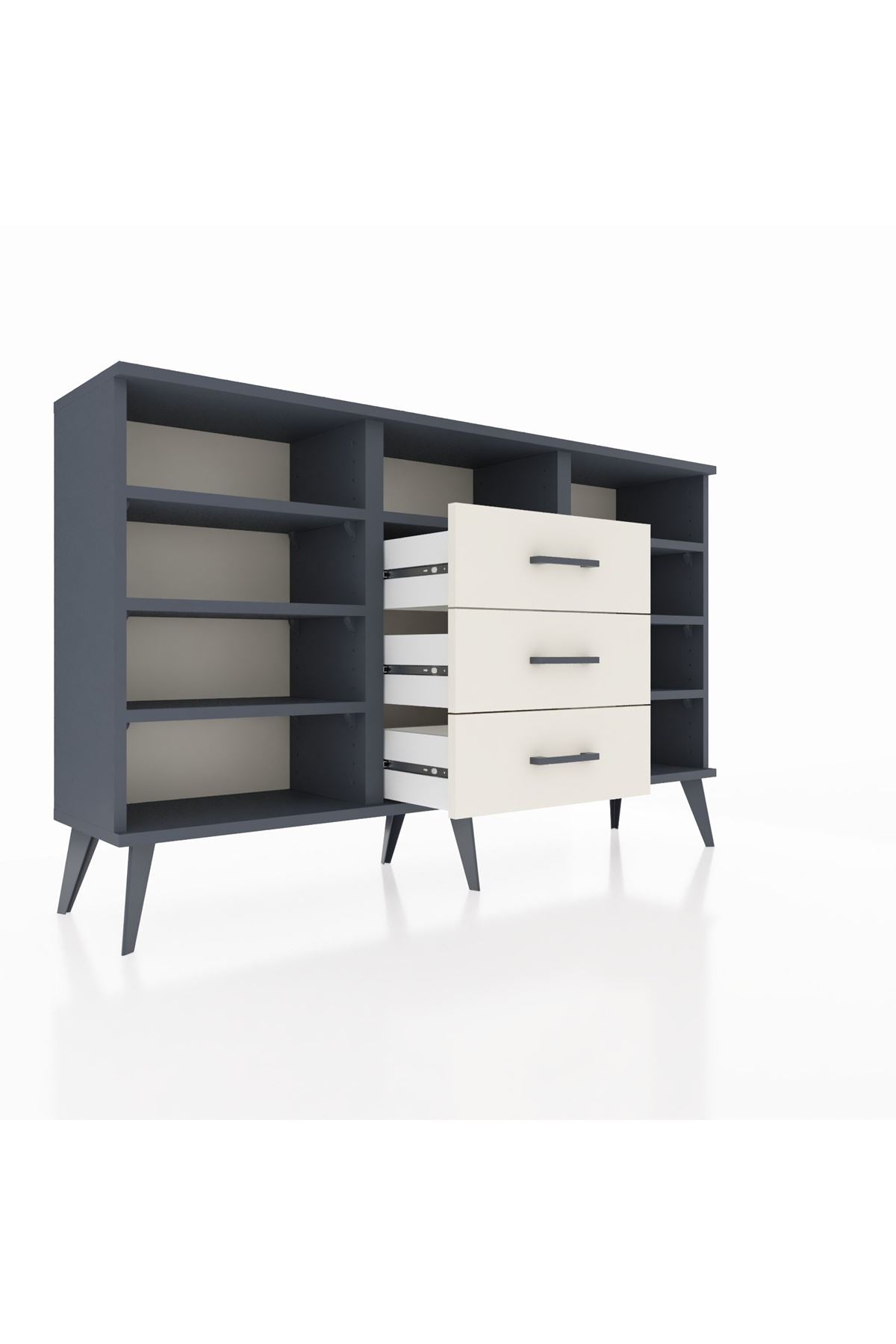 Arges Konsol 7 Raflı 3 Çekmeceli 132x30x83 - S144M014V16A