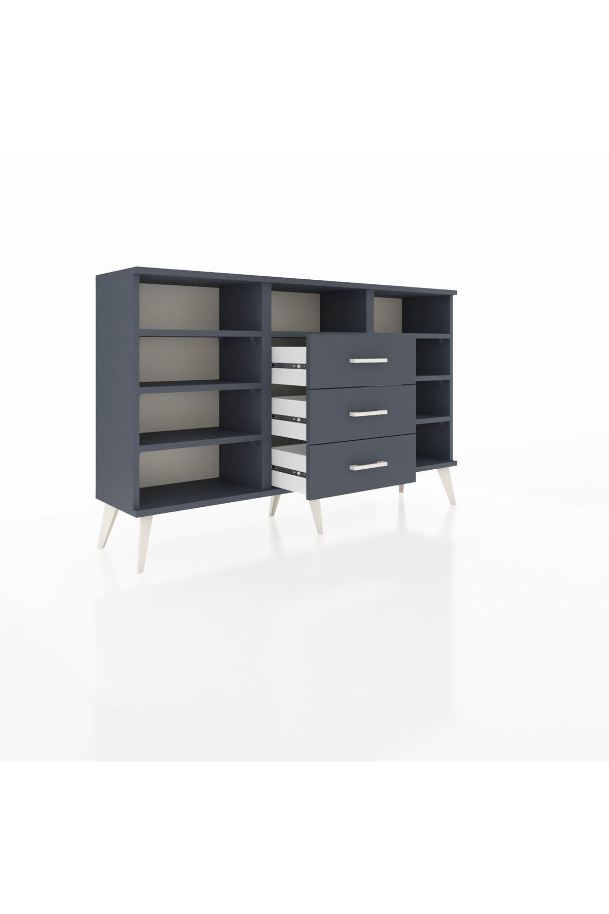 Arges Konsol 7 Raflı 3 Çekmeceli 132x30x83 - S144M014V17A