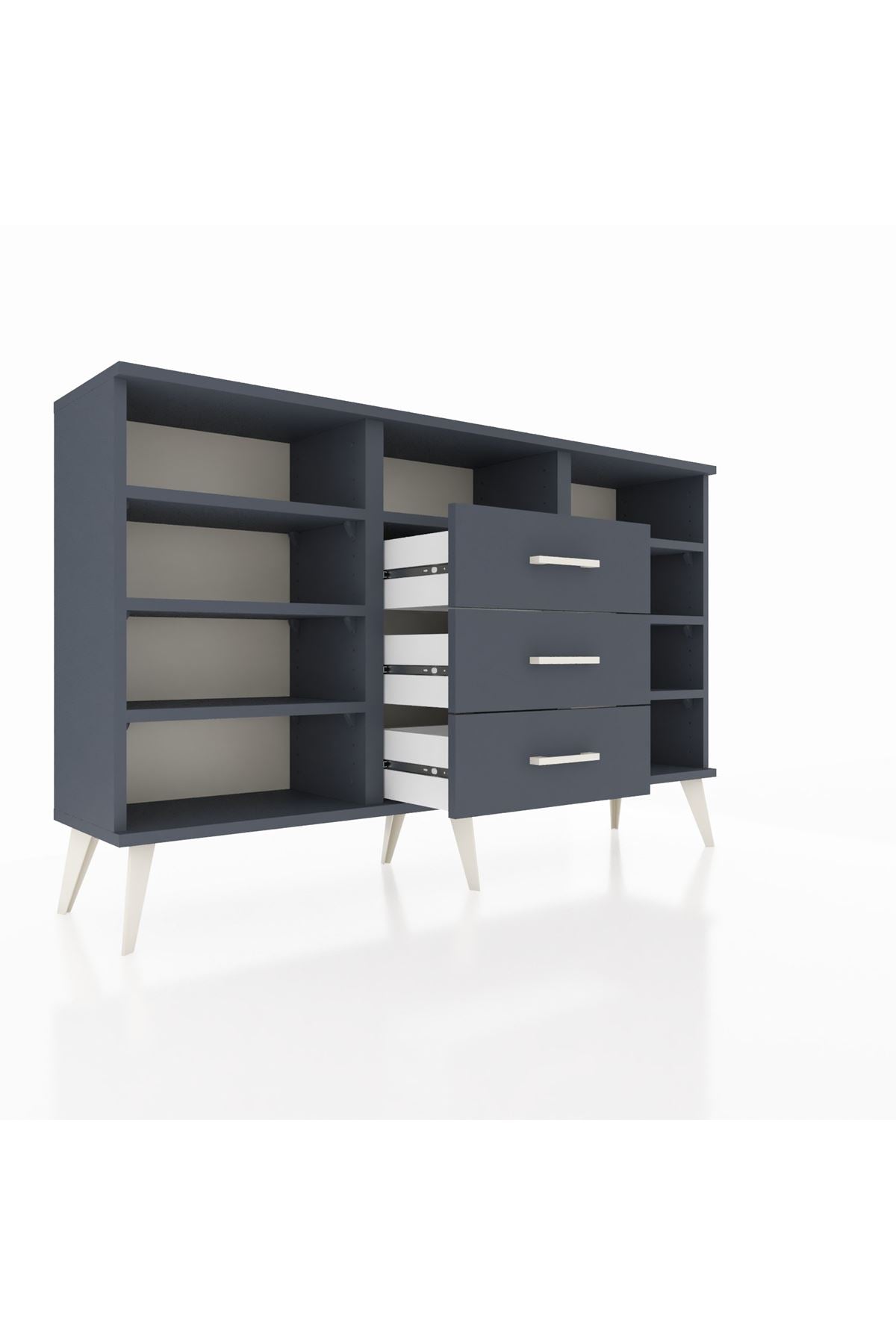 Arges Konsol 7 Raflı 3 Çekmeceli 132x30x83 - S144M014V17A
