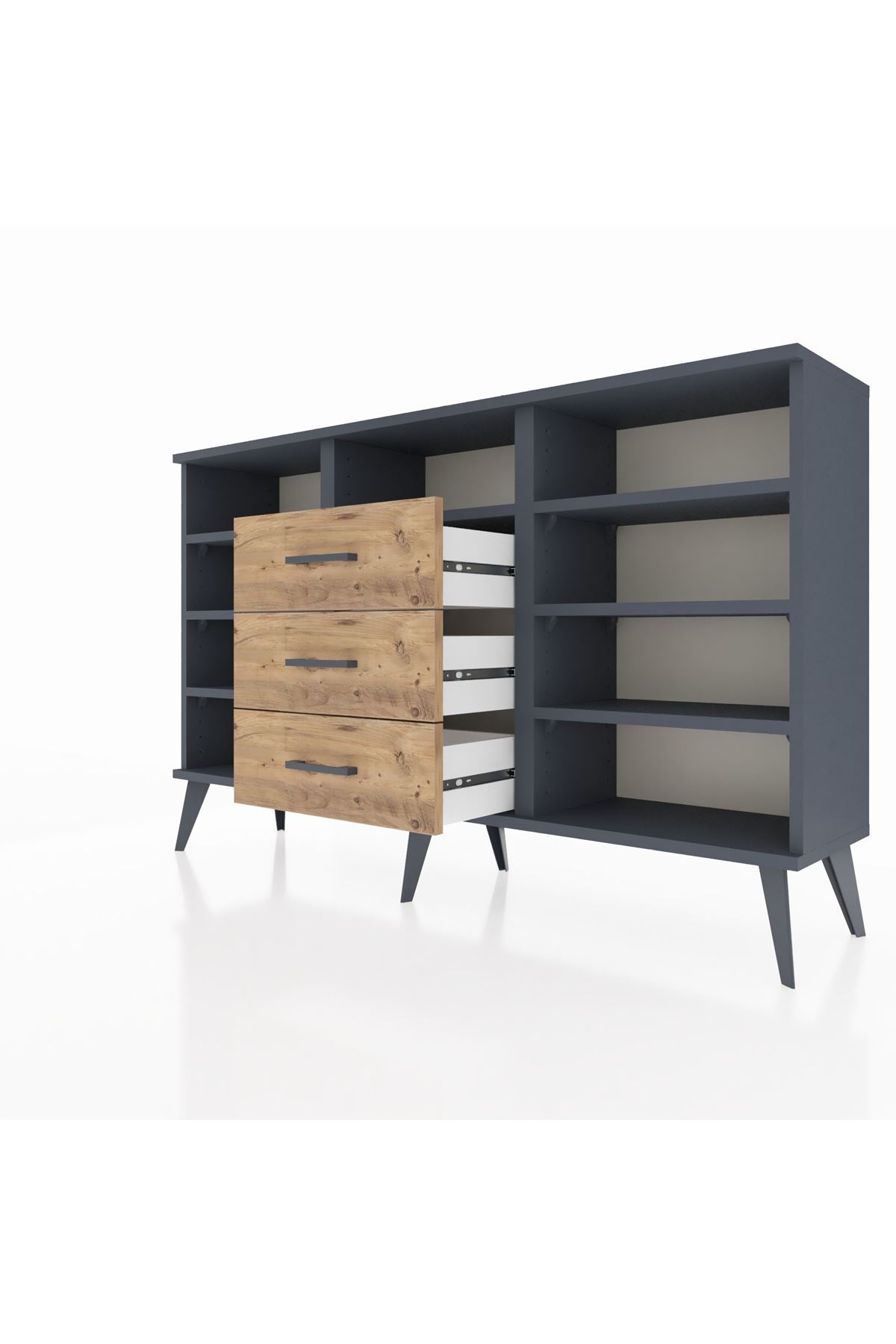 Arges Konsol 7 Raflı 3 Çekmeceli 132x30x83 - S144M014V18A