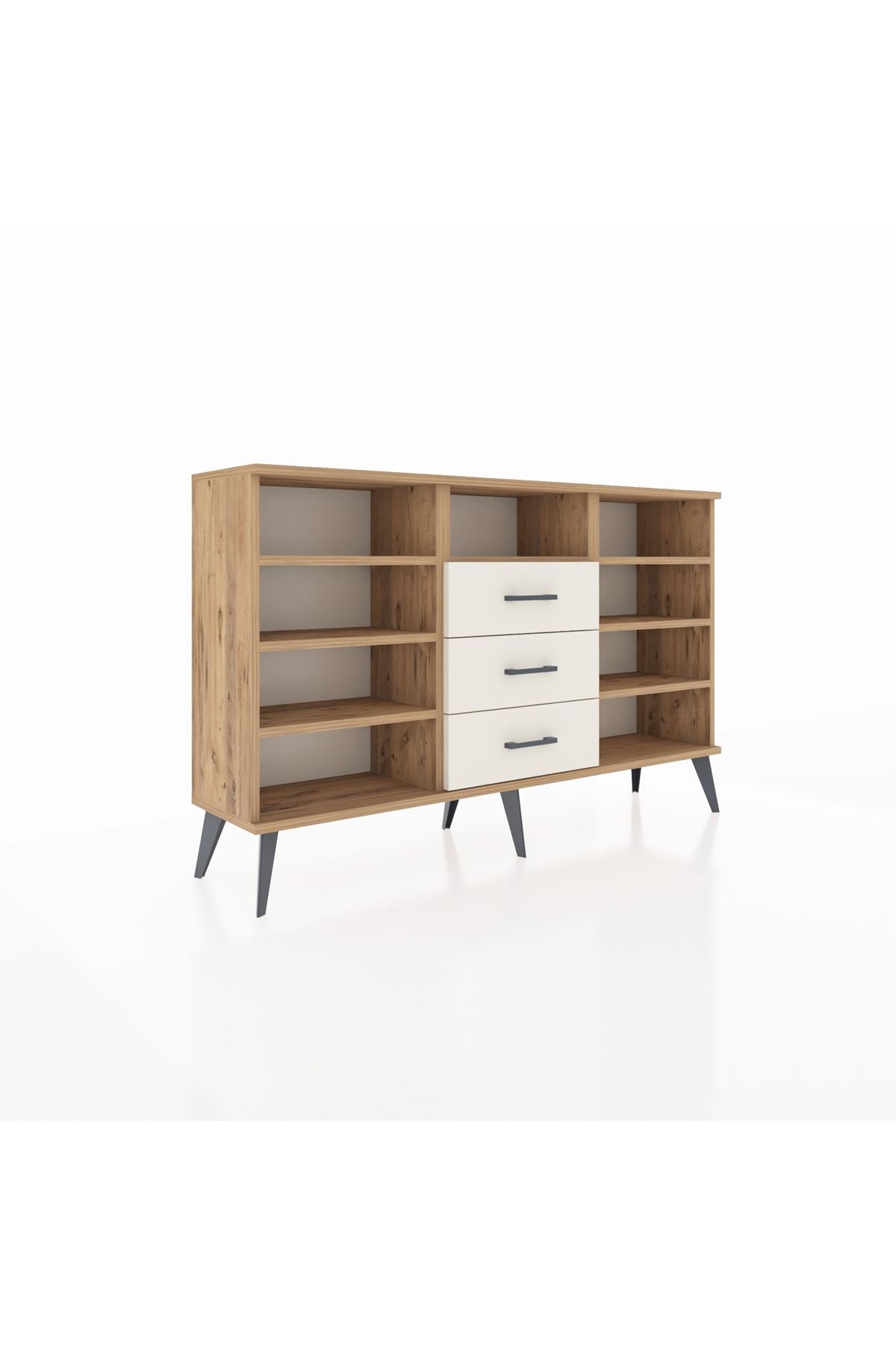 Arges Konsol 7 Raflı 3 Çekmeceli 132x30x83 - S144M014V19A