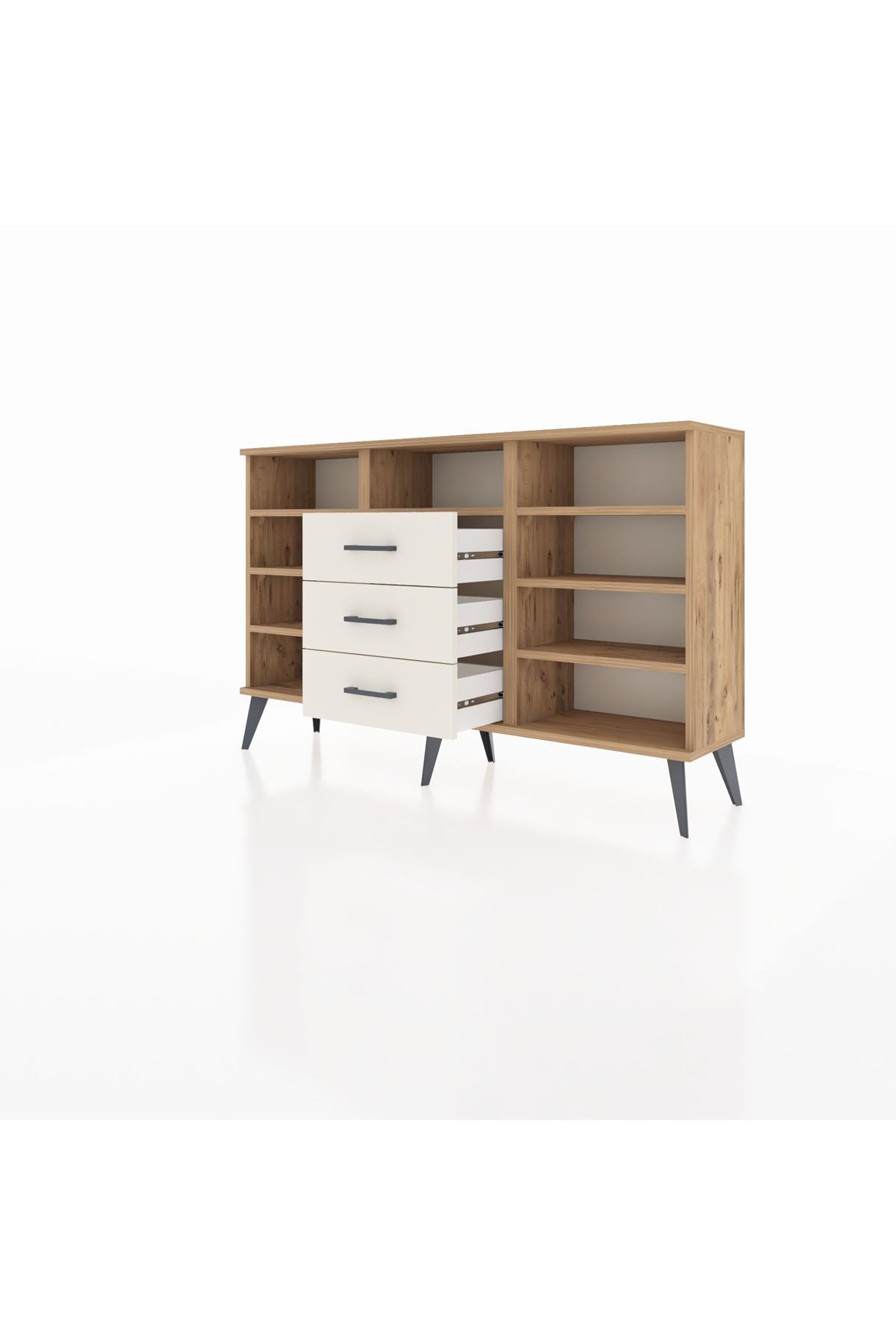 Arges Konsol 7 Raflı 3 Çekmeceli 132x30x83 - S144M014V19A